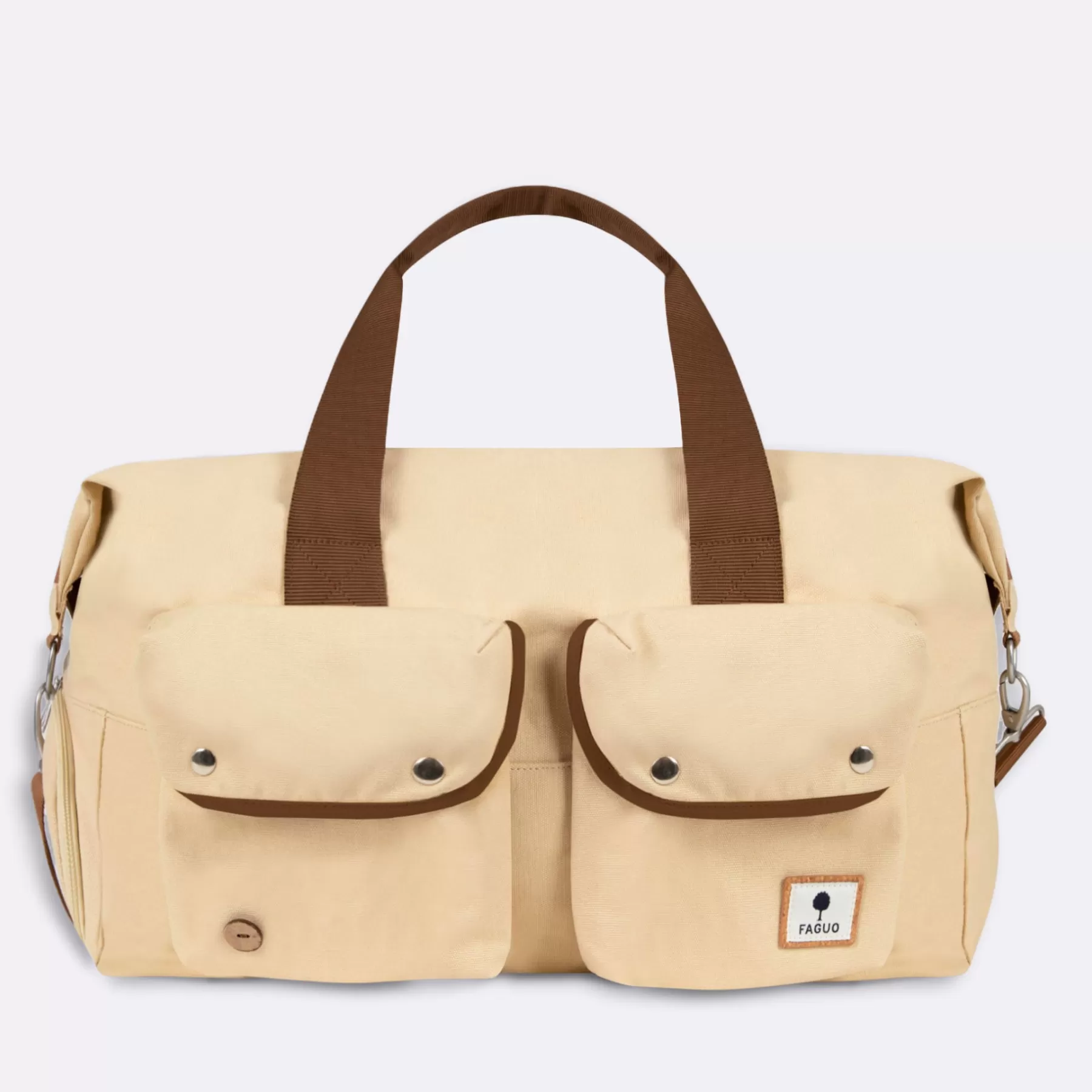 Clearance Beige Travel Bag Vegan Week-End Bags