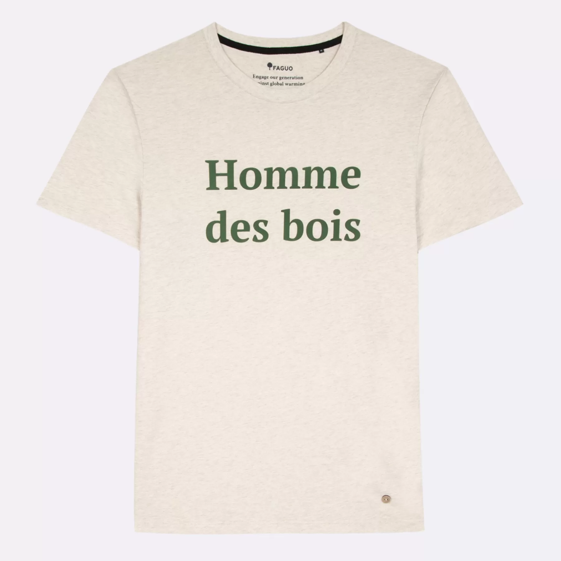 New Beige T-Shirt "Homme Des Bois" Faguo T-Shirts