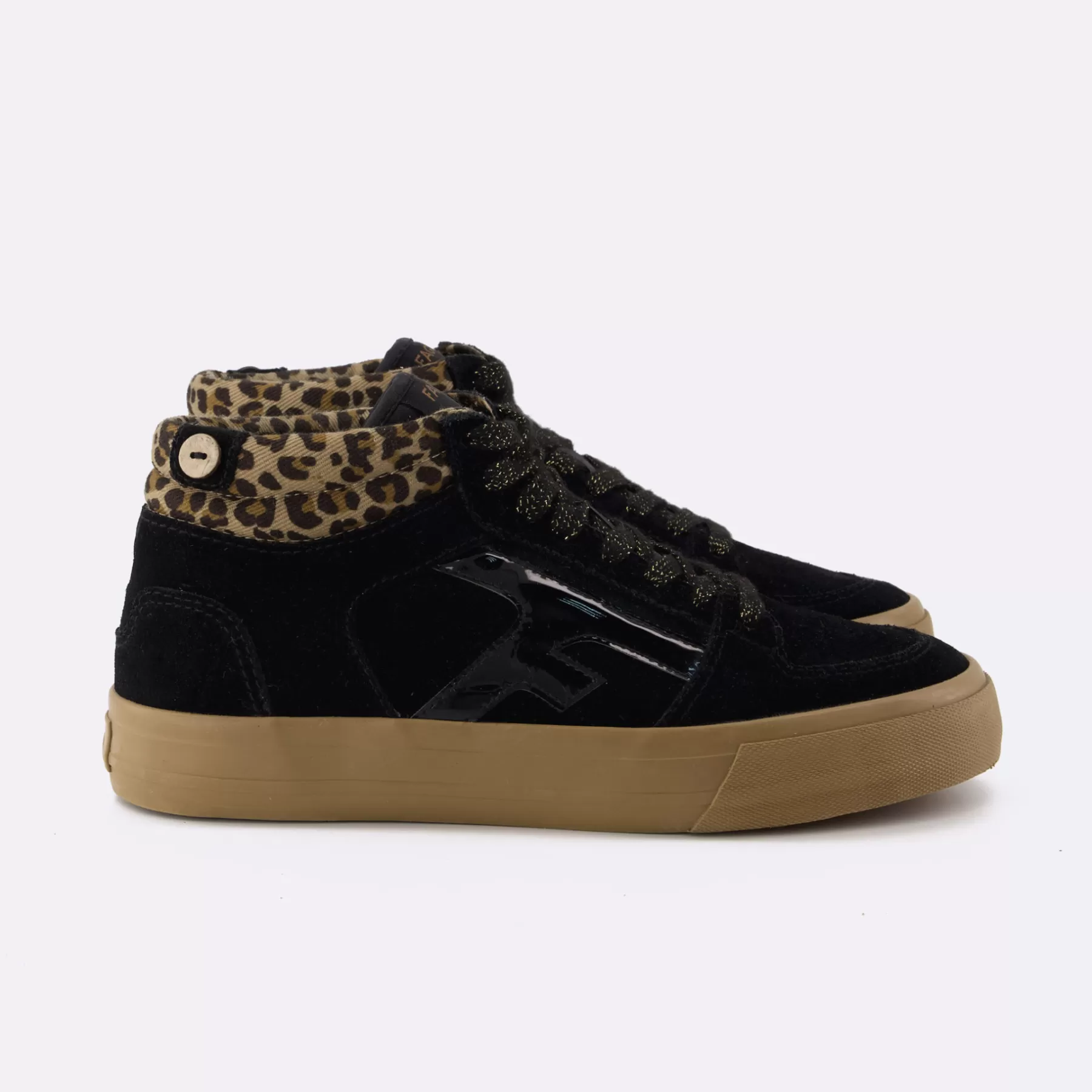 Fashion Black & Leopard Tennis Woman - Shoes