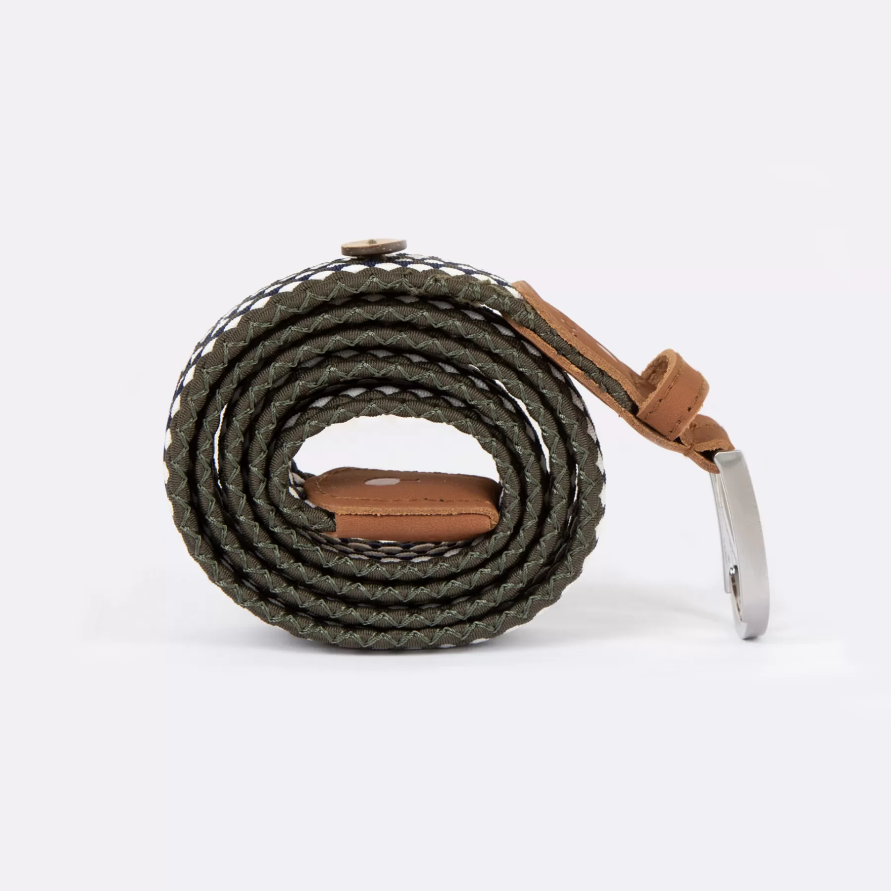 Flash Sale Blue & Green Belt In Recyled Polyester And Lasthanne - Belt Model Belts