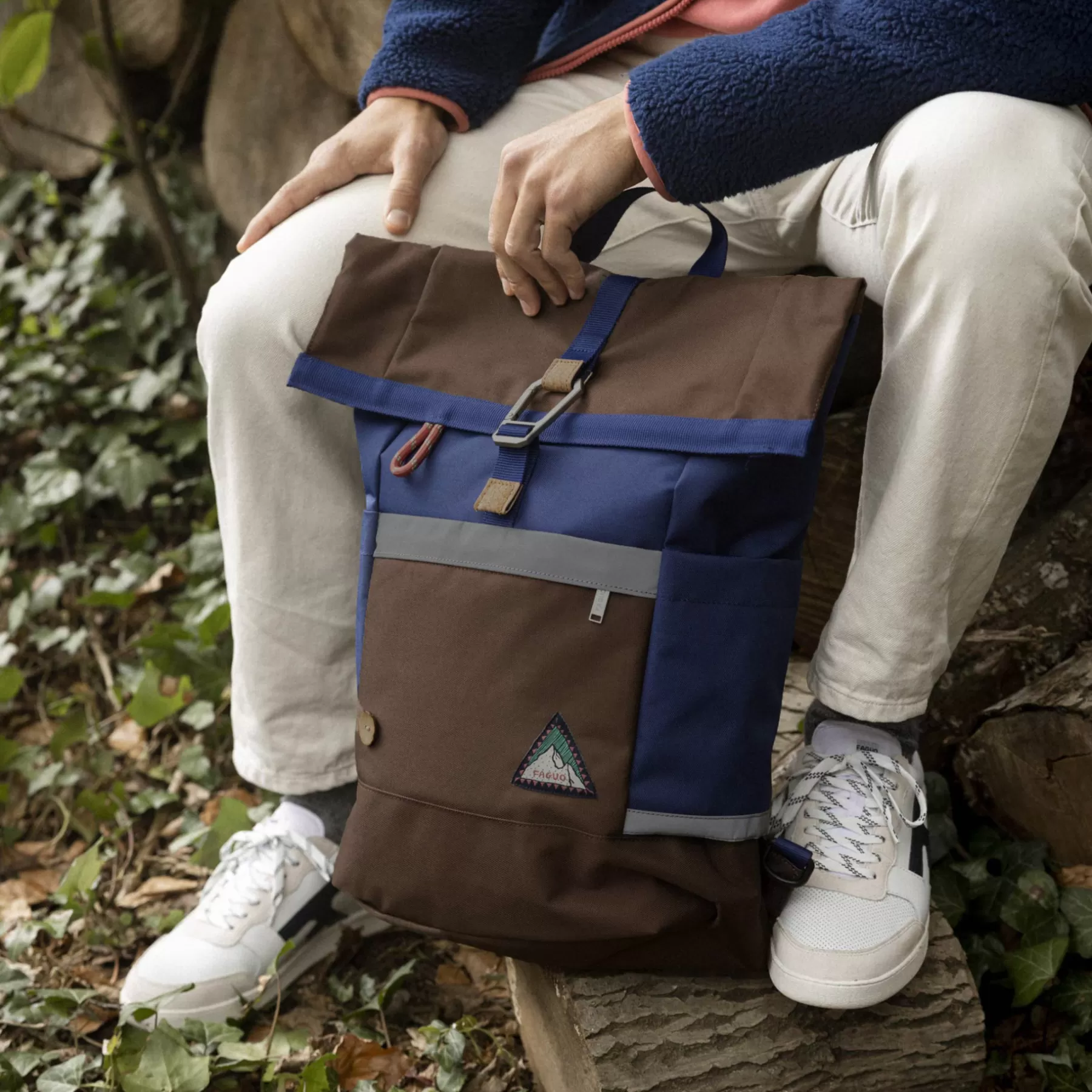 Sale Brown & Indigo Backpack Backpacks