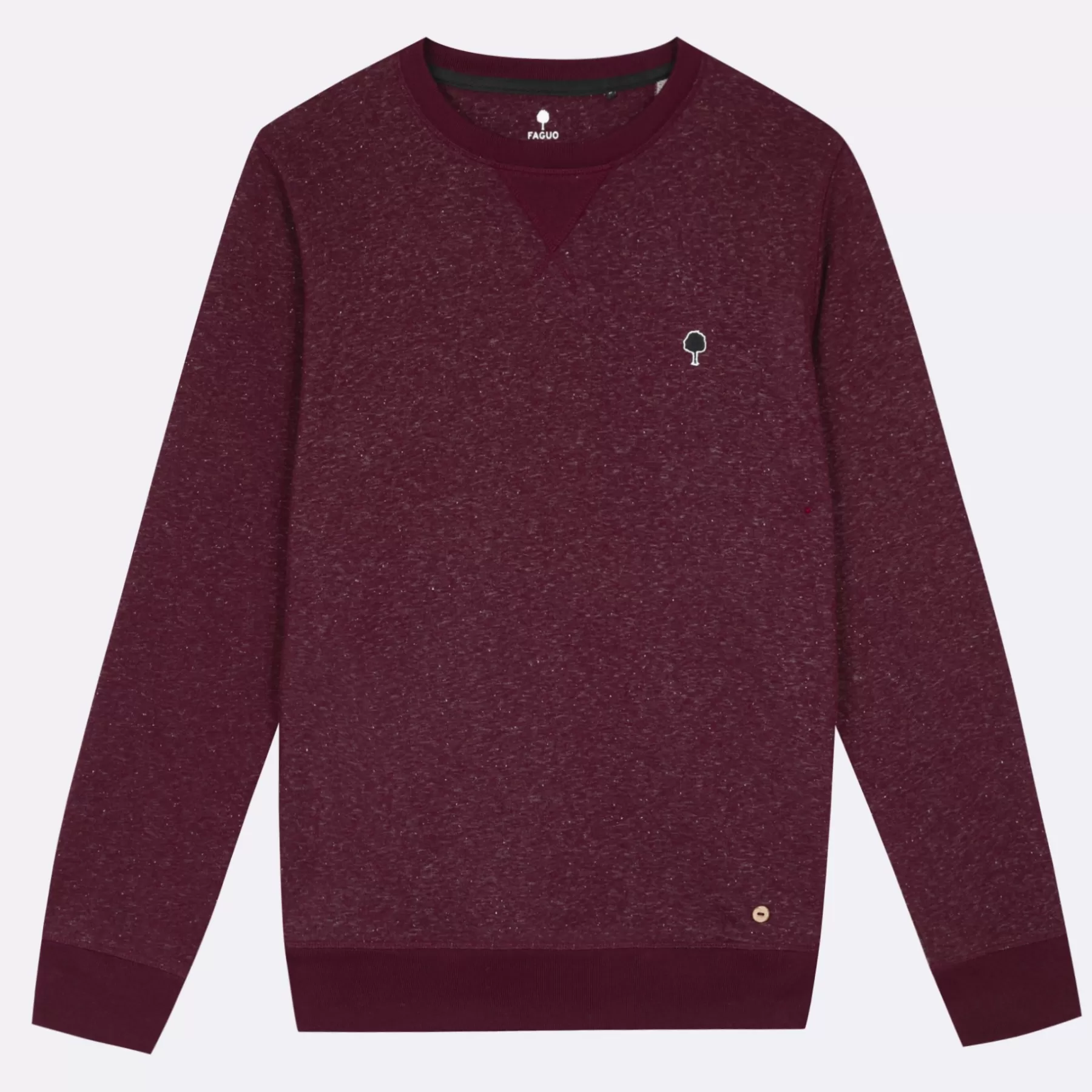 Outlet Burgundy Round Neck Sweatshirt Textile