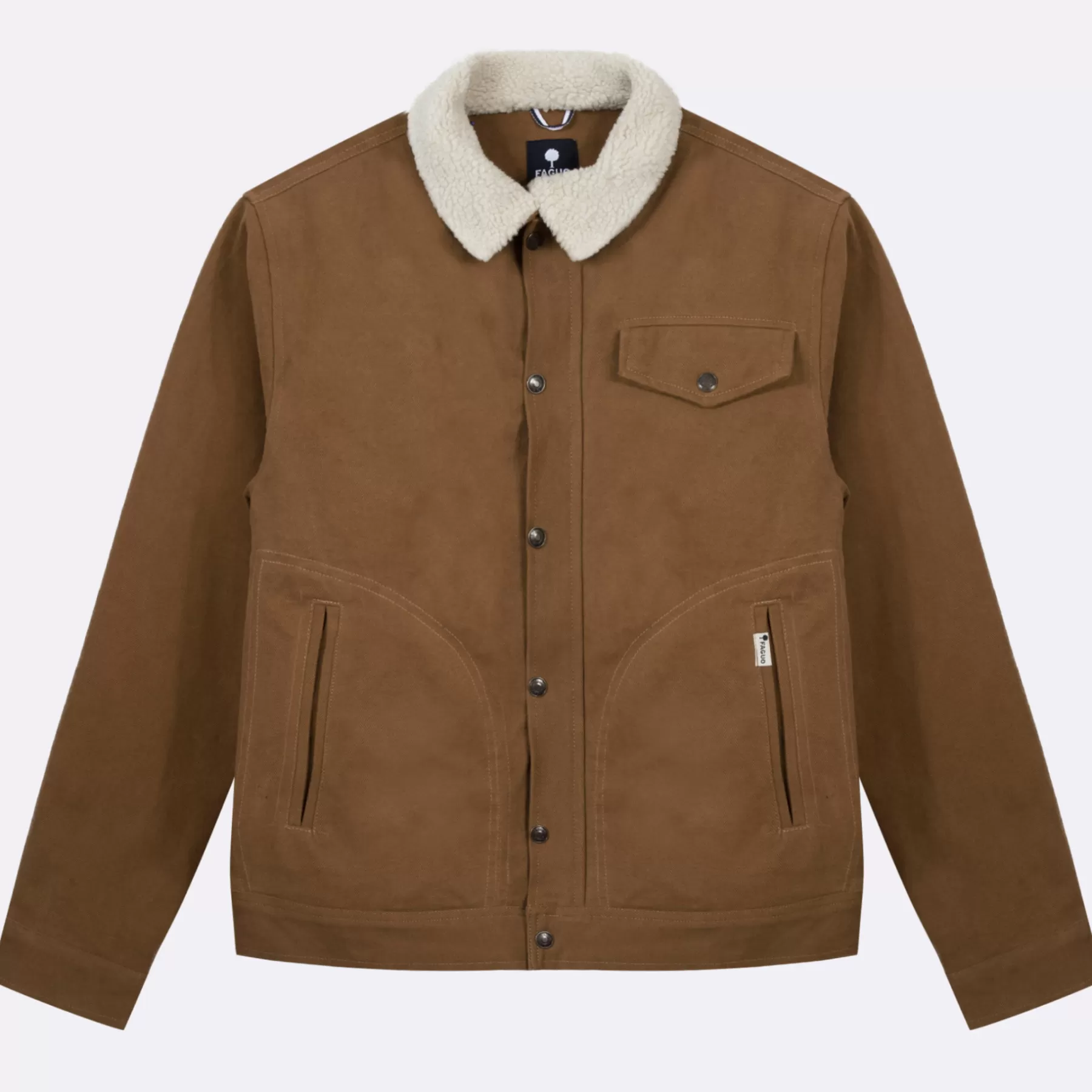 Outlet Camel Jacket Textile