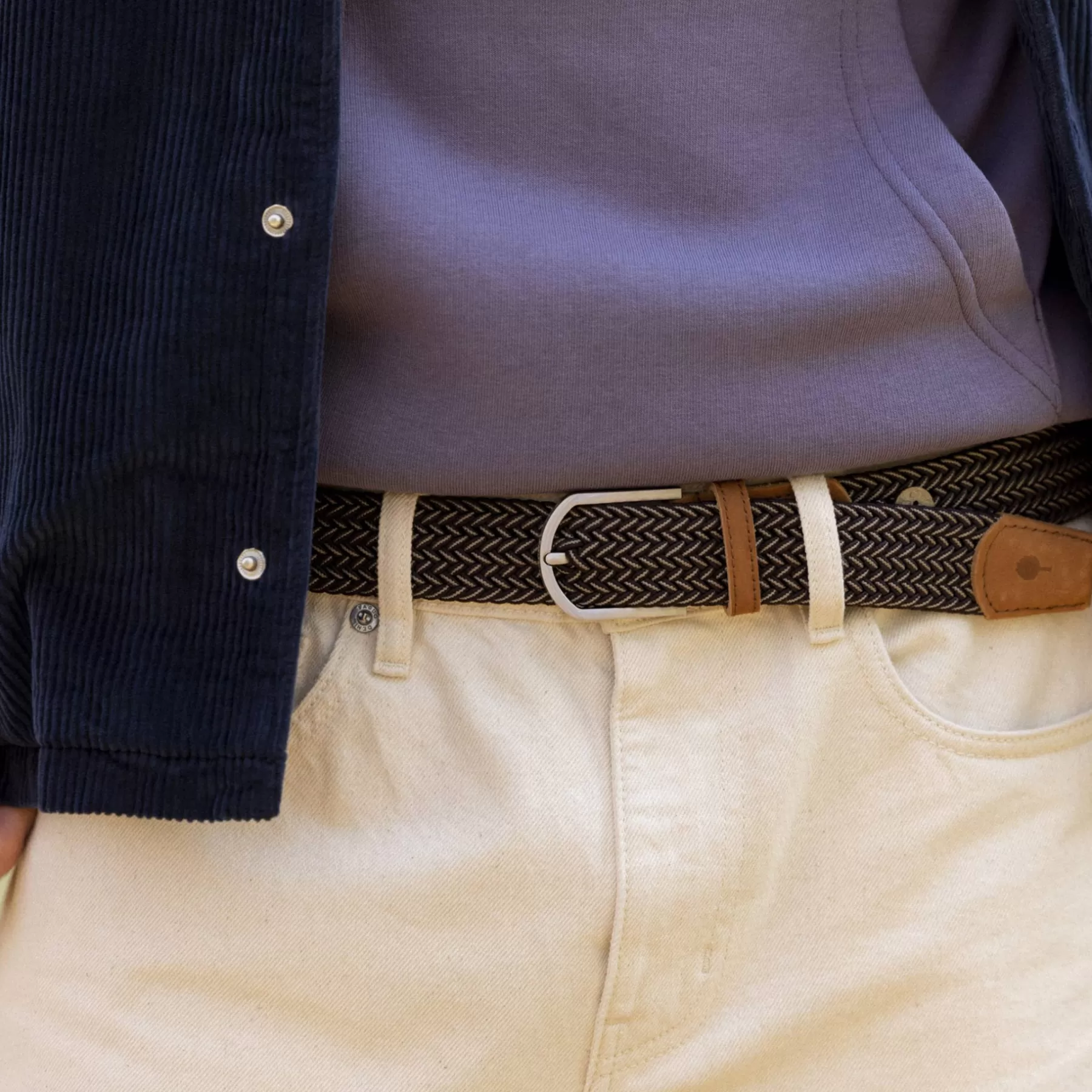 Store Chocolate & Ecru Belt Belts