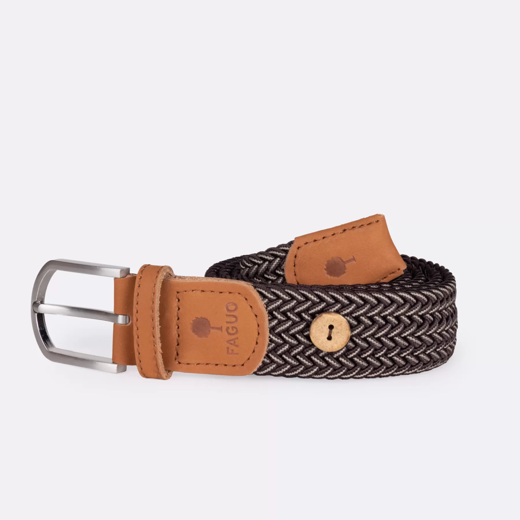 Store Chocolate & Ecru Belt Belts