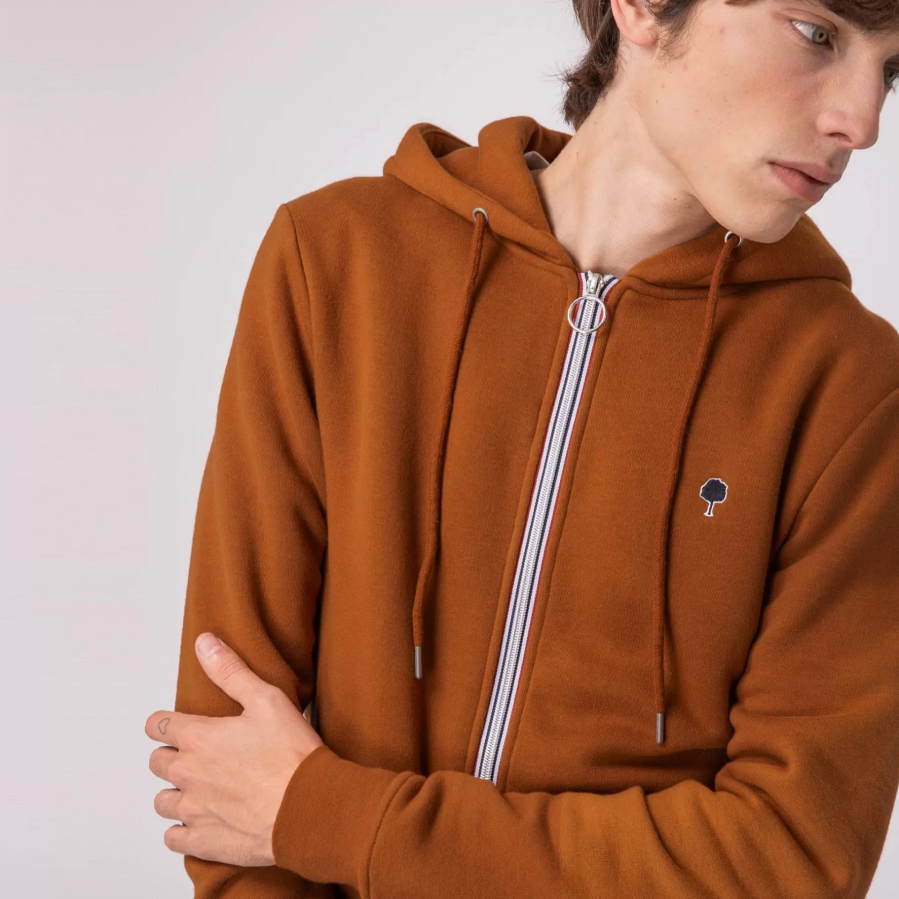 Discount Cognac Hoodie Textile