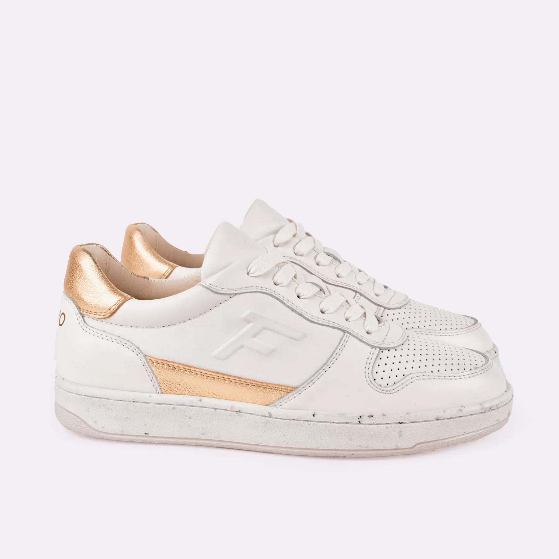 Best Sale Cream And Gold Sneakers Woman - Shoes