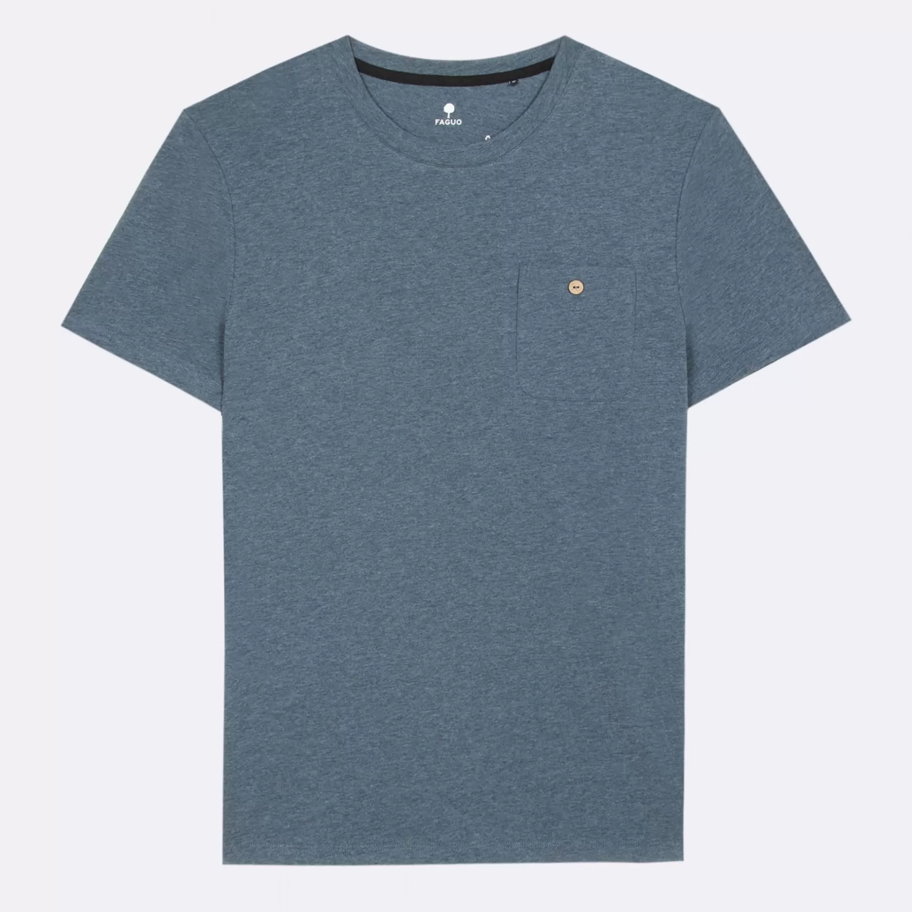 Clearance Dark Blue Round Neck T-Shirt Faguo T-Shirts