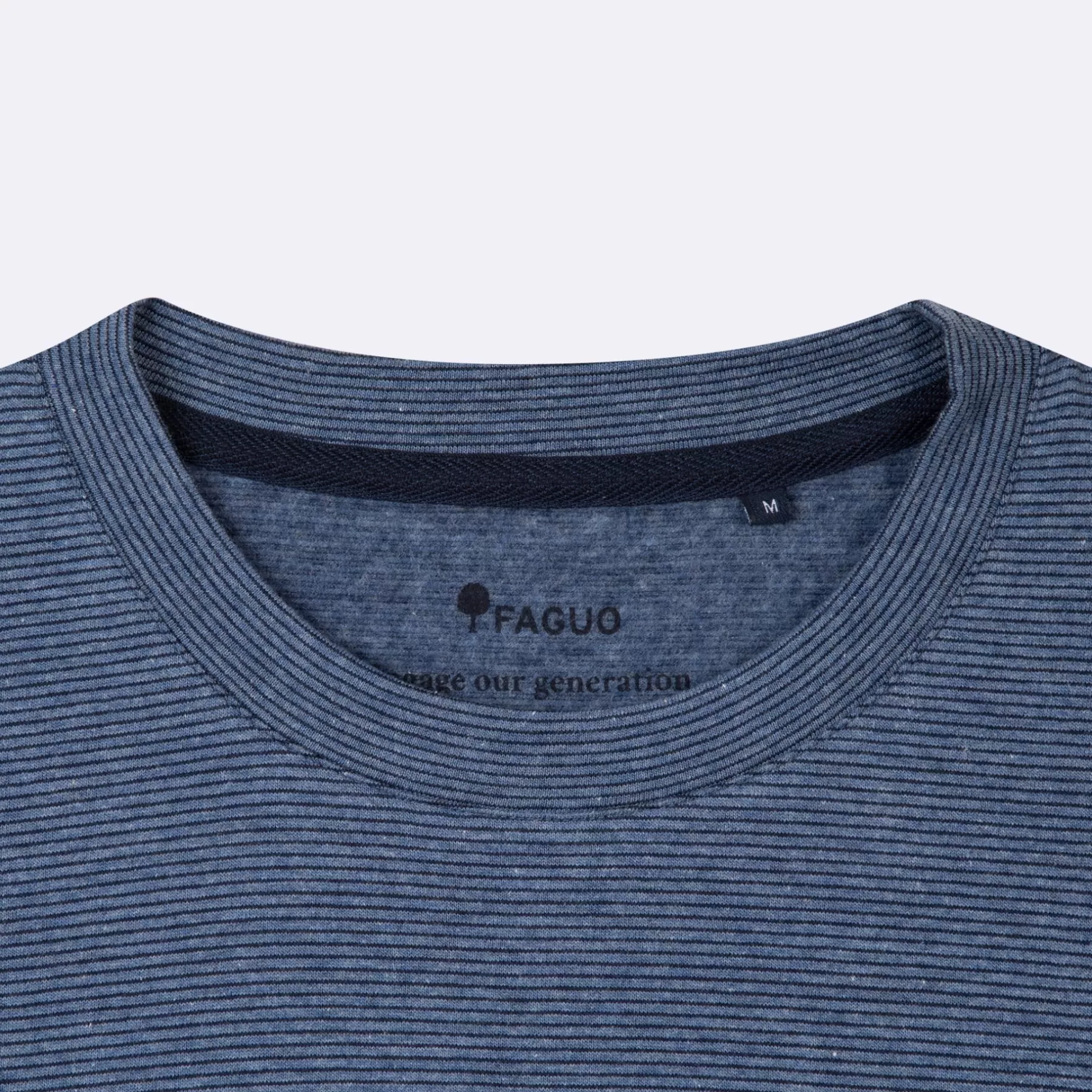 Outlet Dark Blue Round Neck T-Shirt Faguo T-Shirts