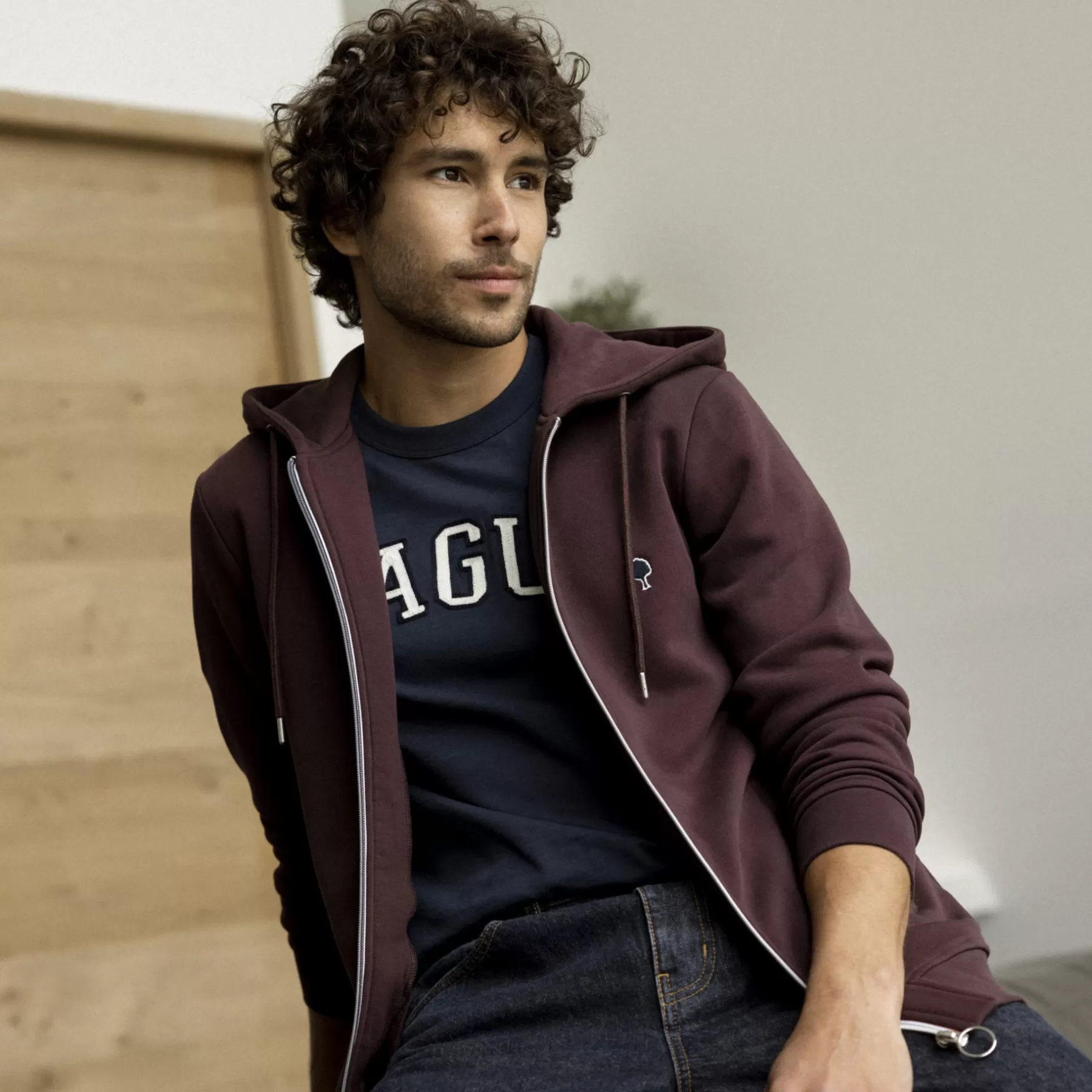 Fashion Dark Burgundy Hoodie Hoodies