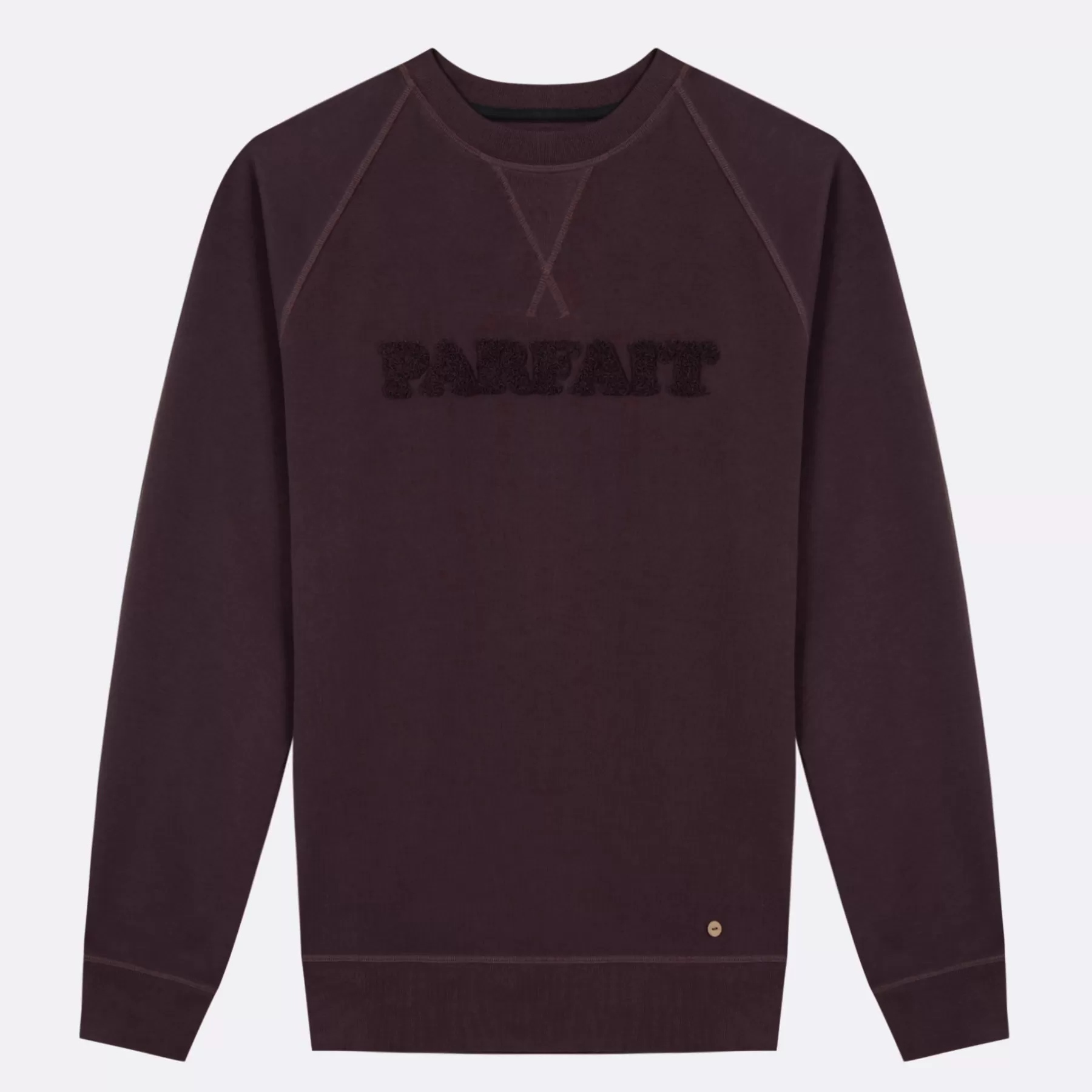 Clearance Dark Burgundy Round Neck Sweatshirt Parfait Faguo Sweatshirts