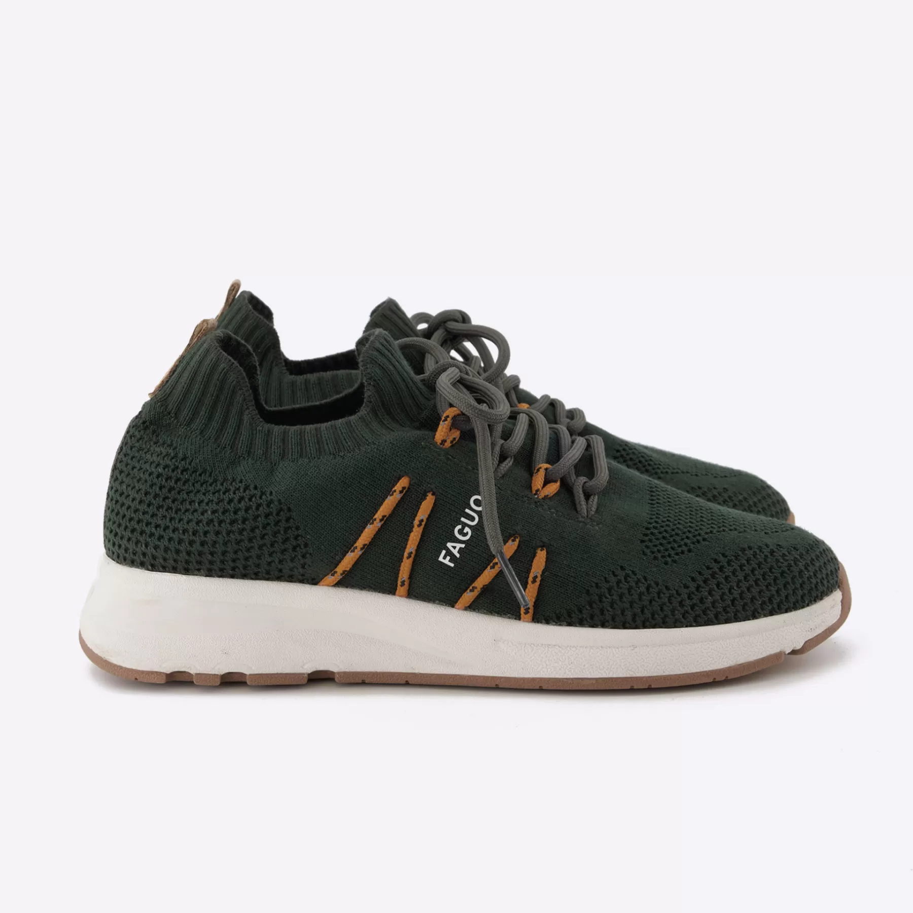 Fashion Dark Green & Orange Runnings Man - Shoes