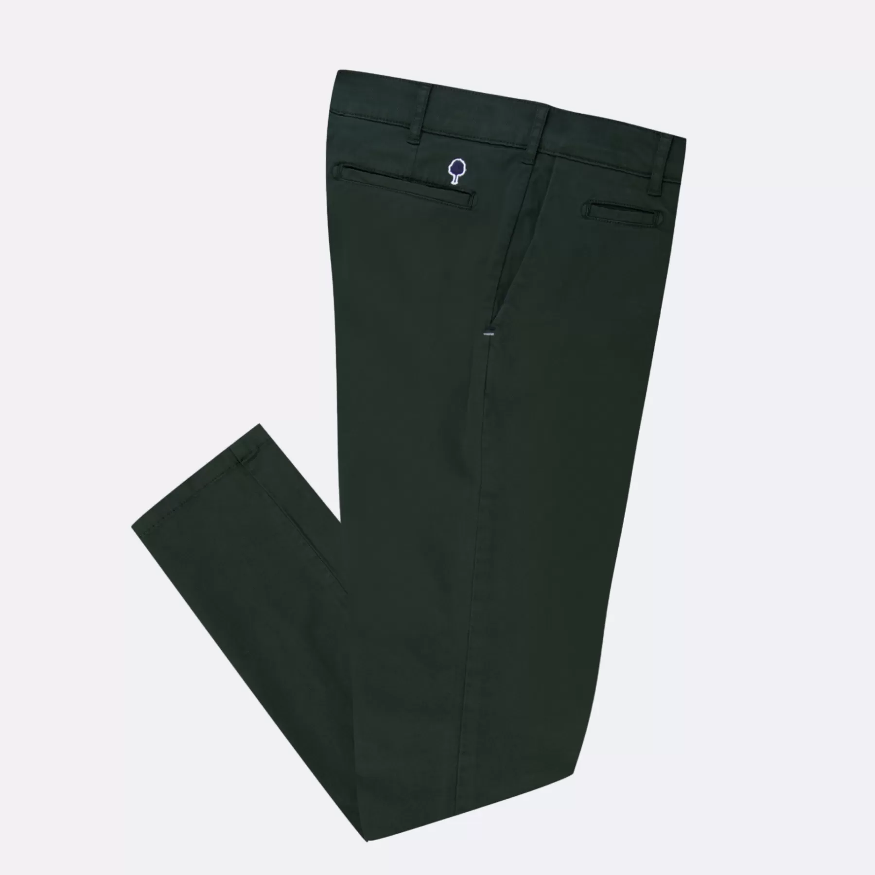 Sale Dark Green Chinos Fitted Cut Chinos & Pants