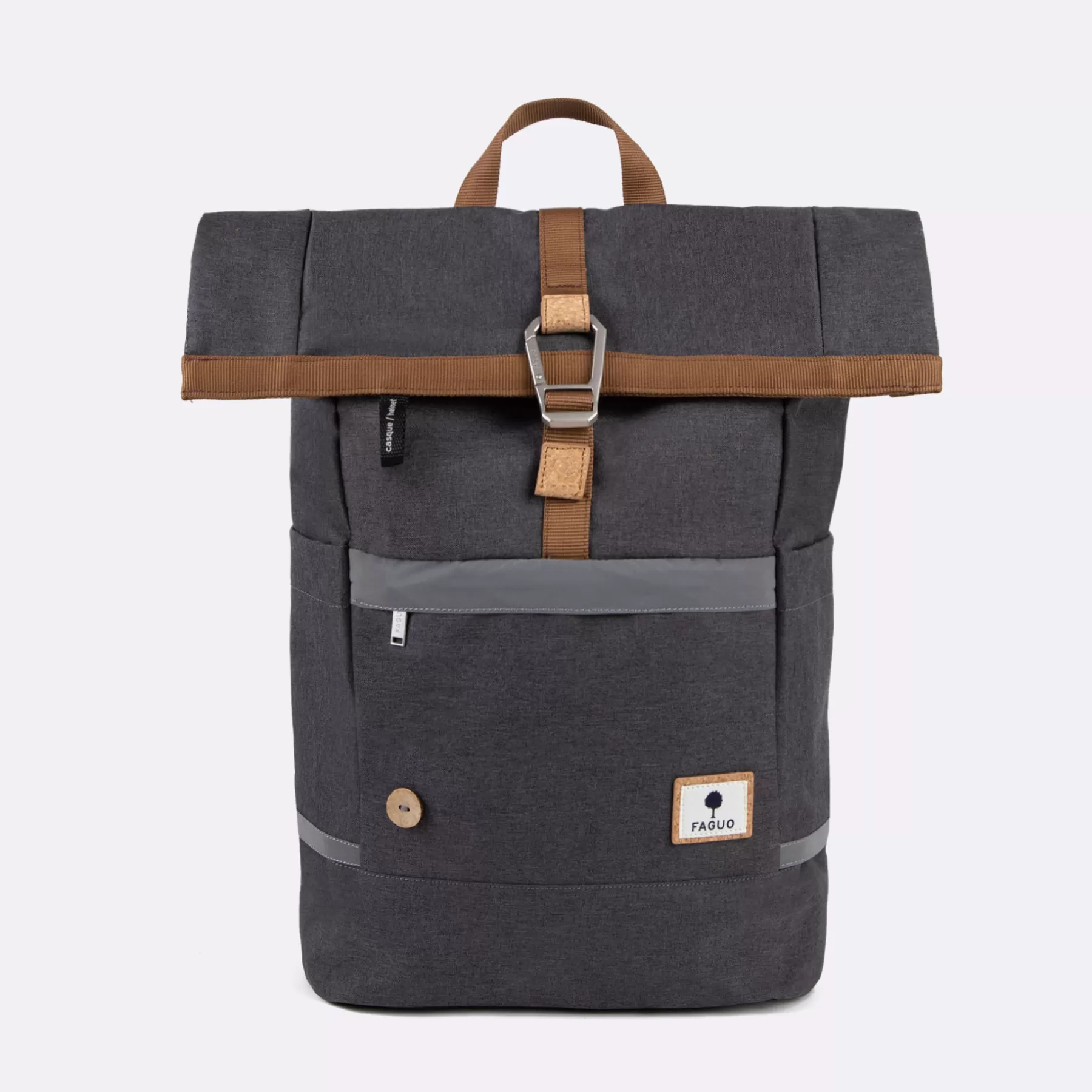 Fashion Dark Grey Melange Backpack Backpacks