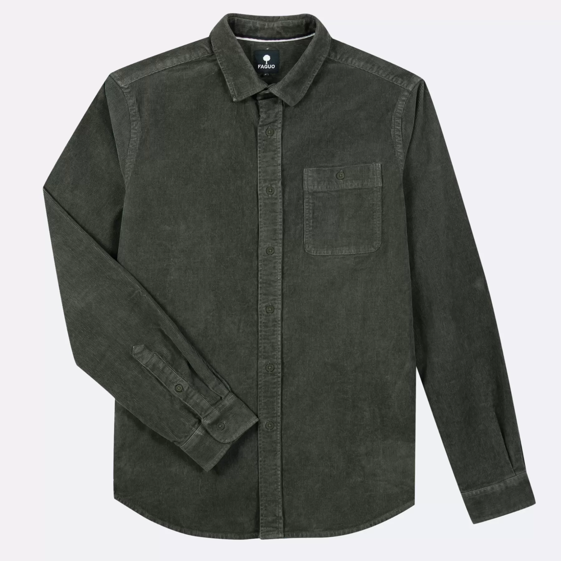 Outlet Dark Kaki Classic Shirt Shirts