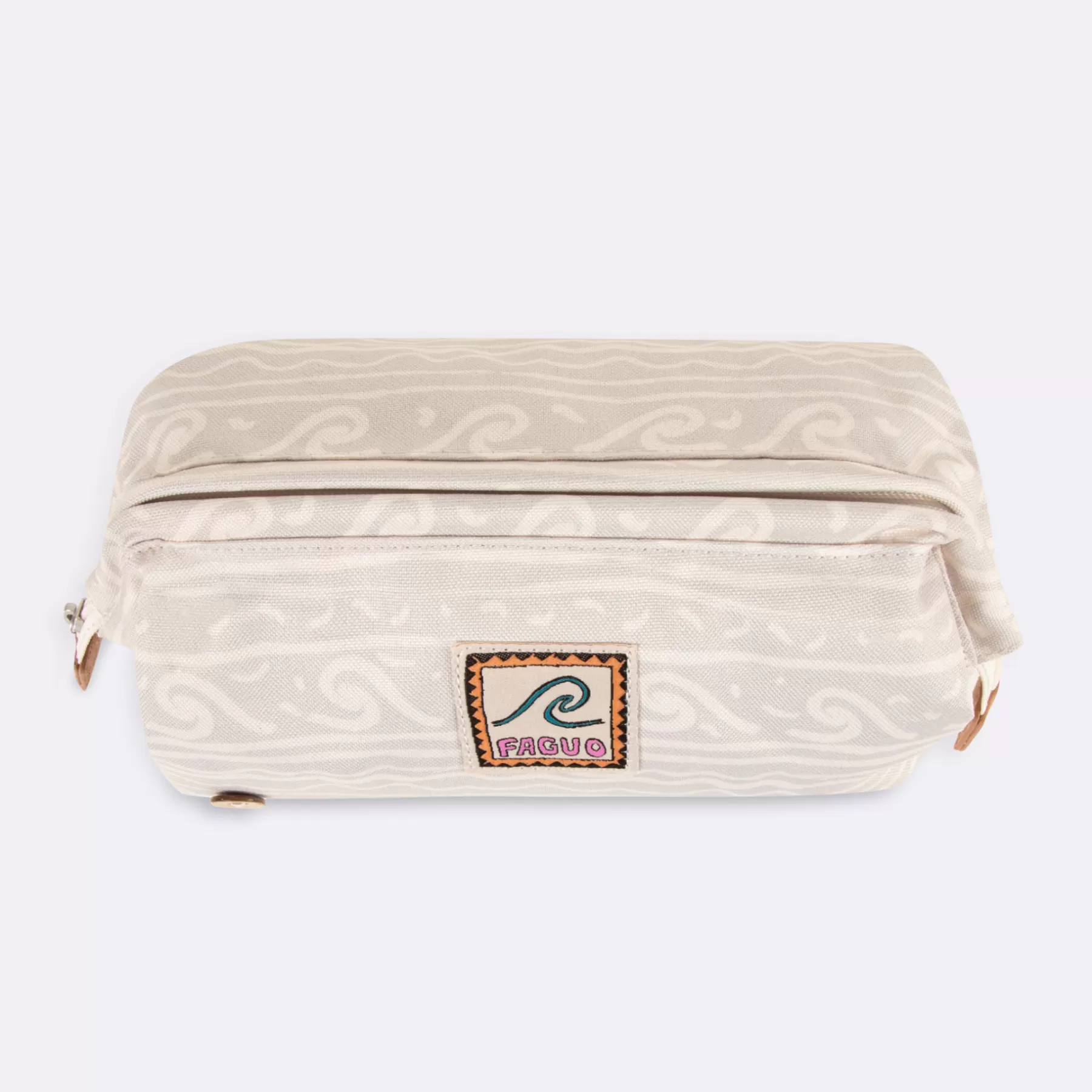 Hot Ecru And Ocean Toiletry Vegan Washbags