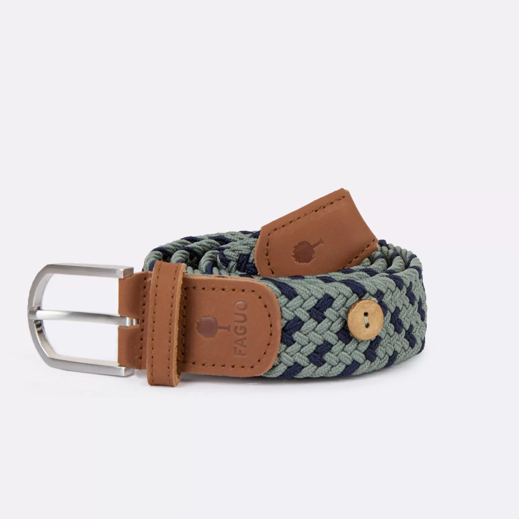 Cheap Green & Blue Belt In Recyled Polyester And Lasthanne - Belt Model Belts