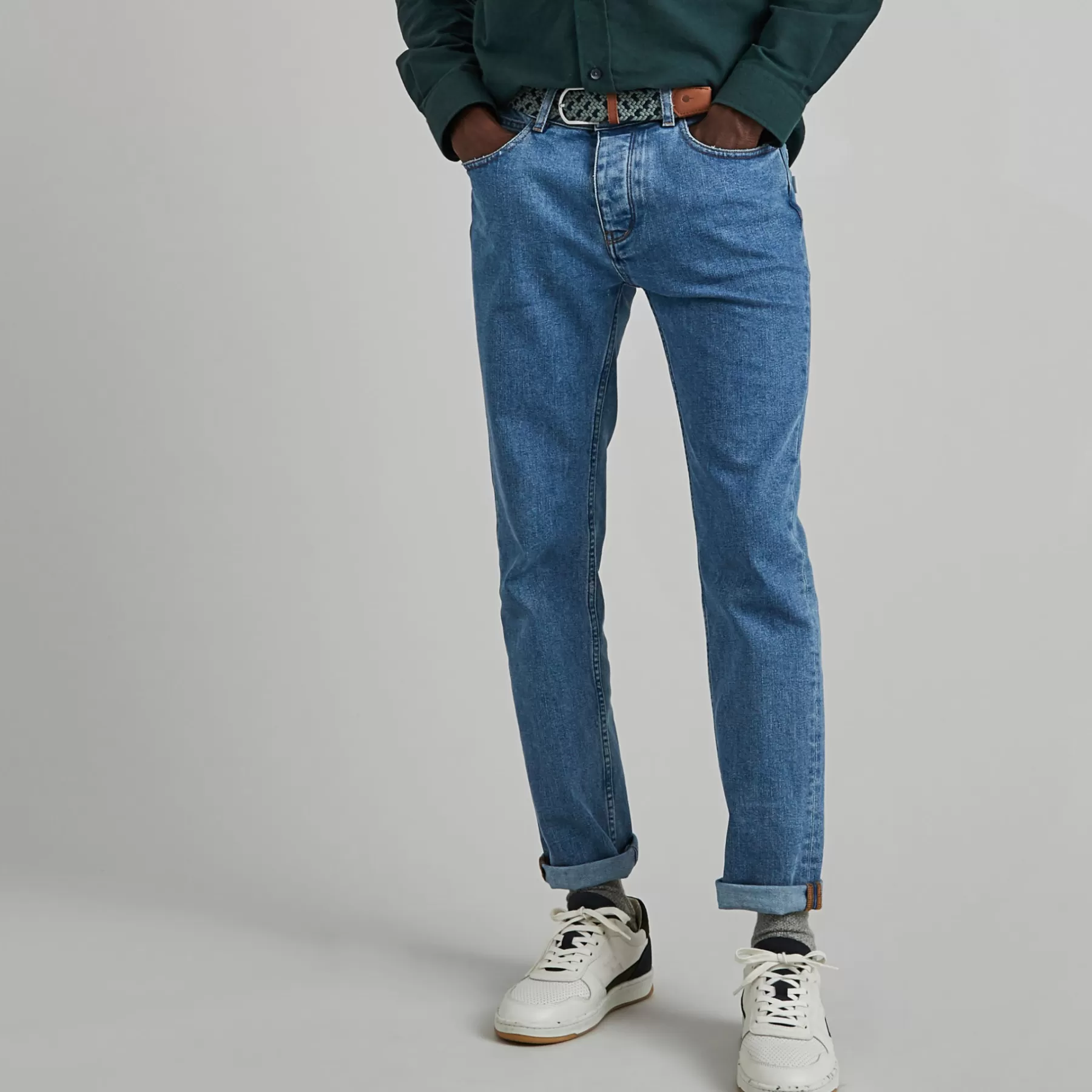 Cheap Green & Blue Belt In Recyled Polyester And Lasthanne - Belt Model Belts