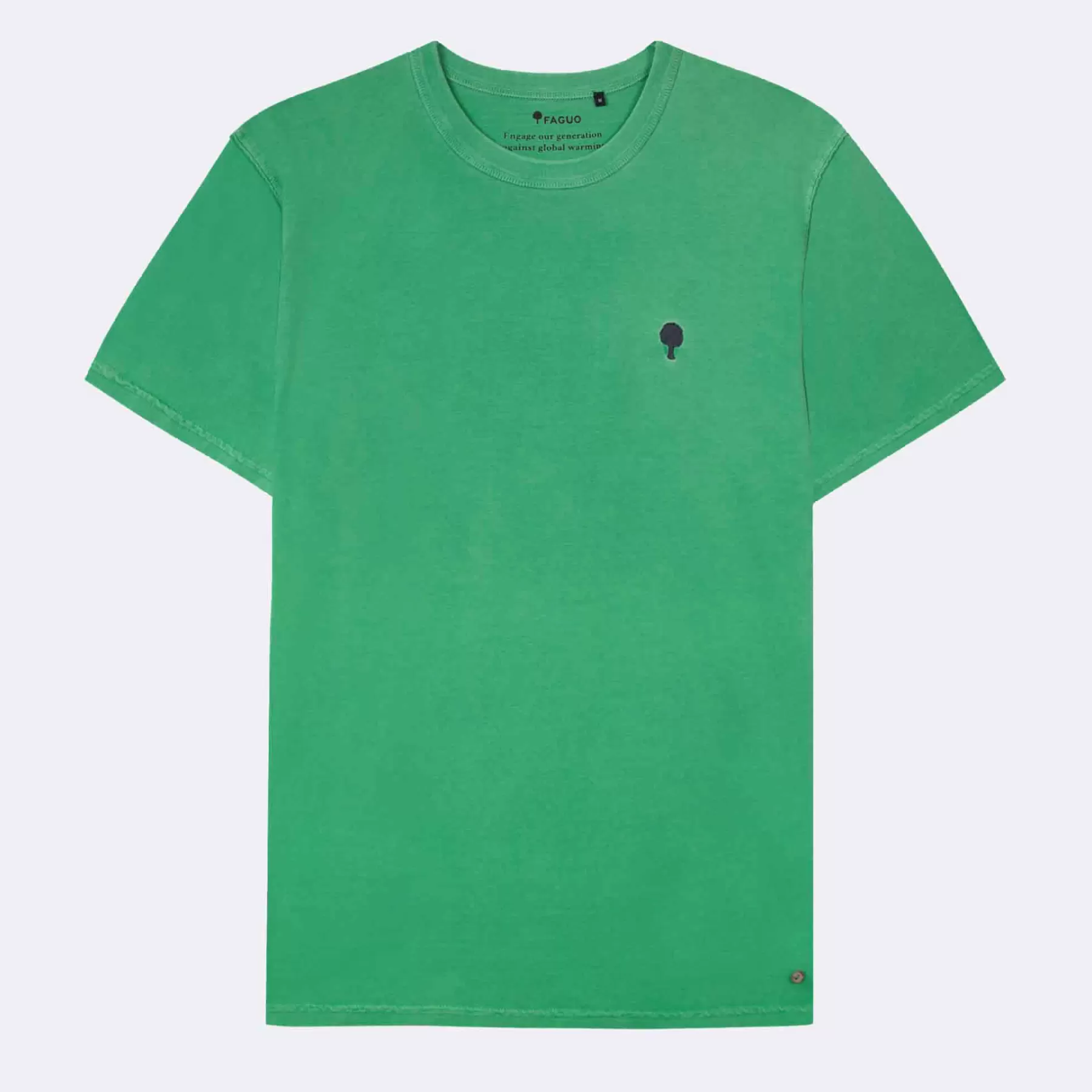 Store Green Round Neck T-Shirt Faguo T-Shirts