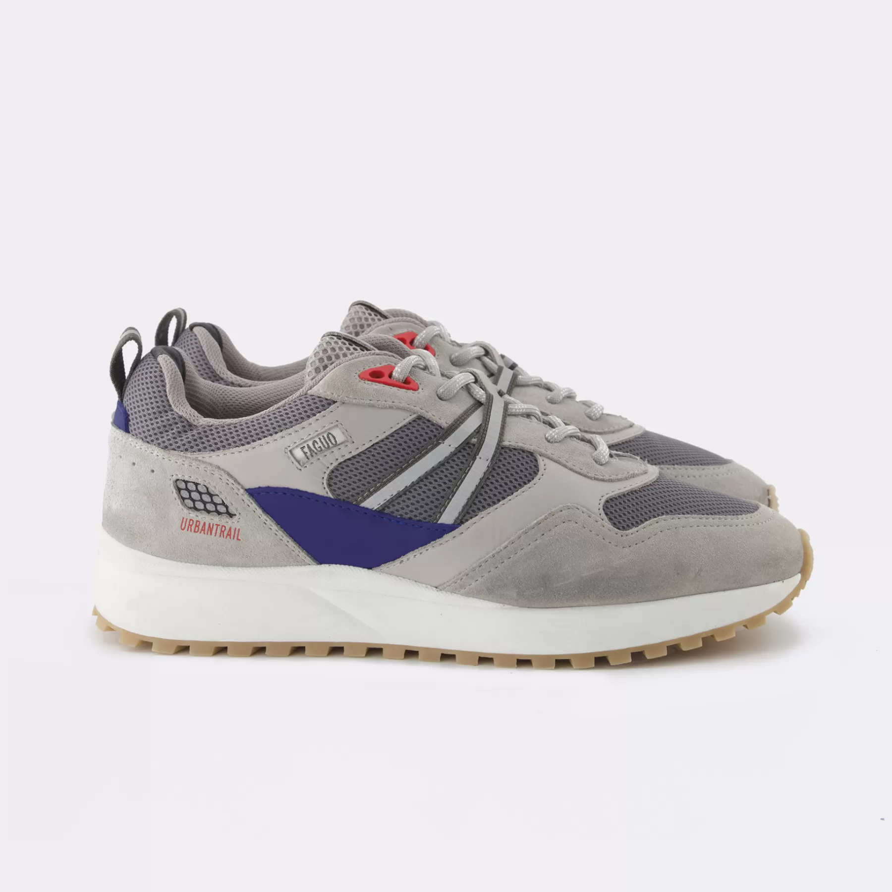 Online Grey & Blue & Red Runnings Man - Shoes