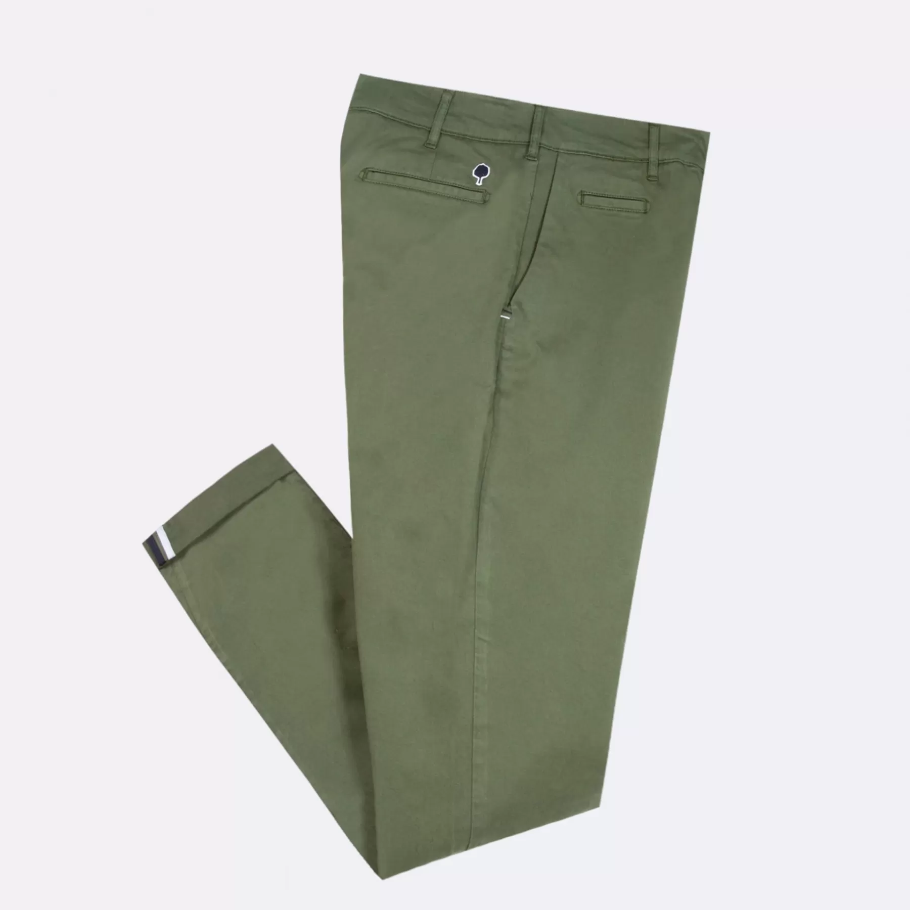 Shop Kaki Chinos Fitted Cut Chinos & Pants