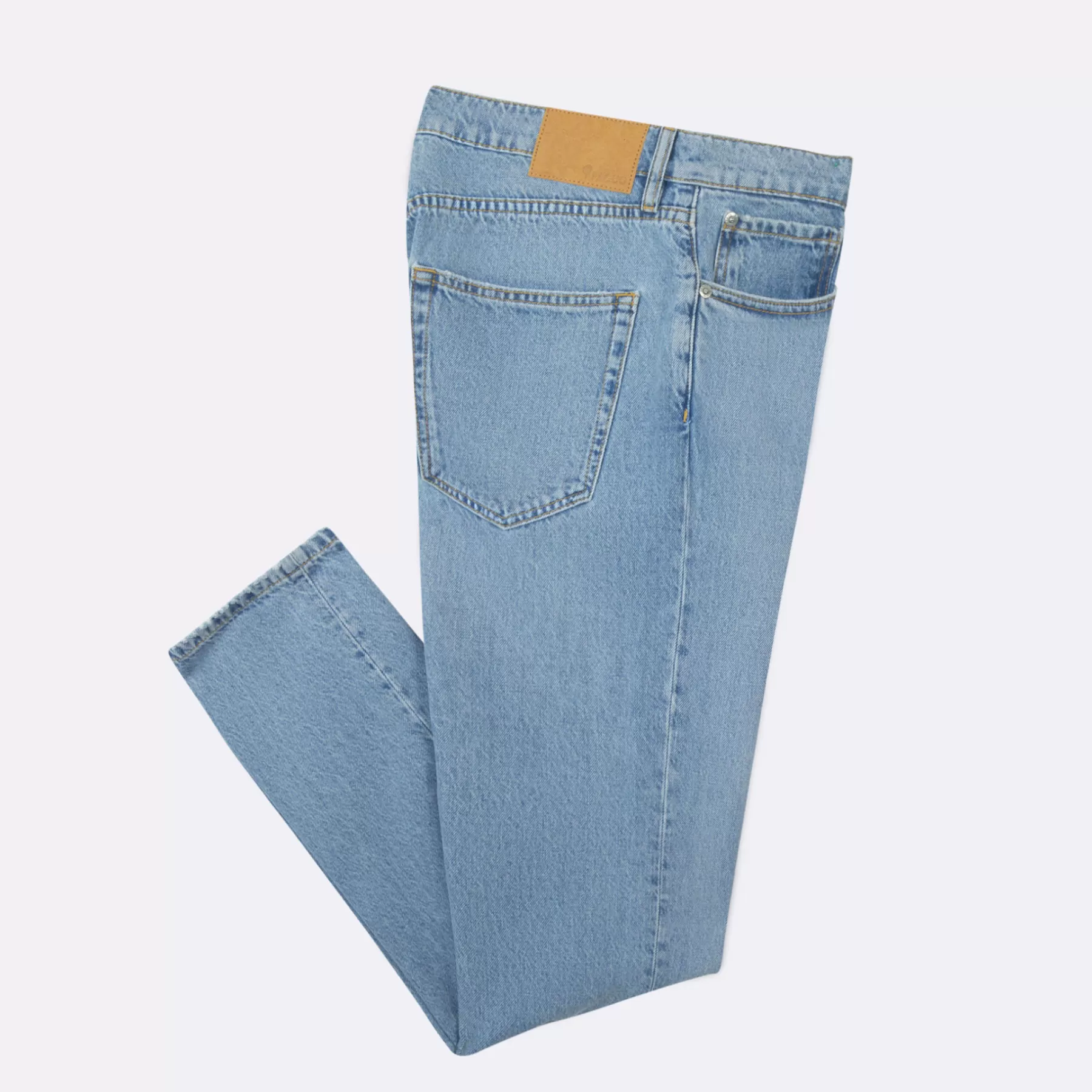 Store Light Denim Jean Tapered Cut Textile