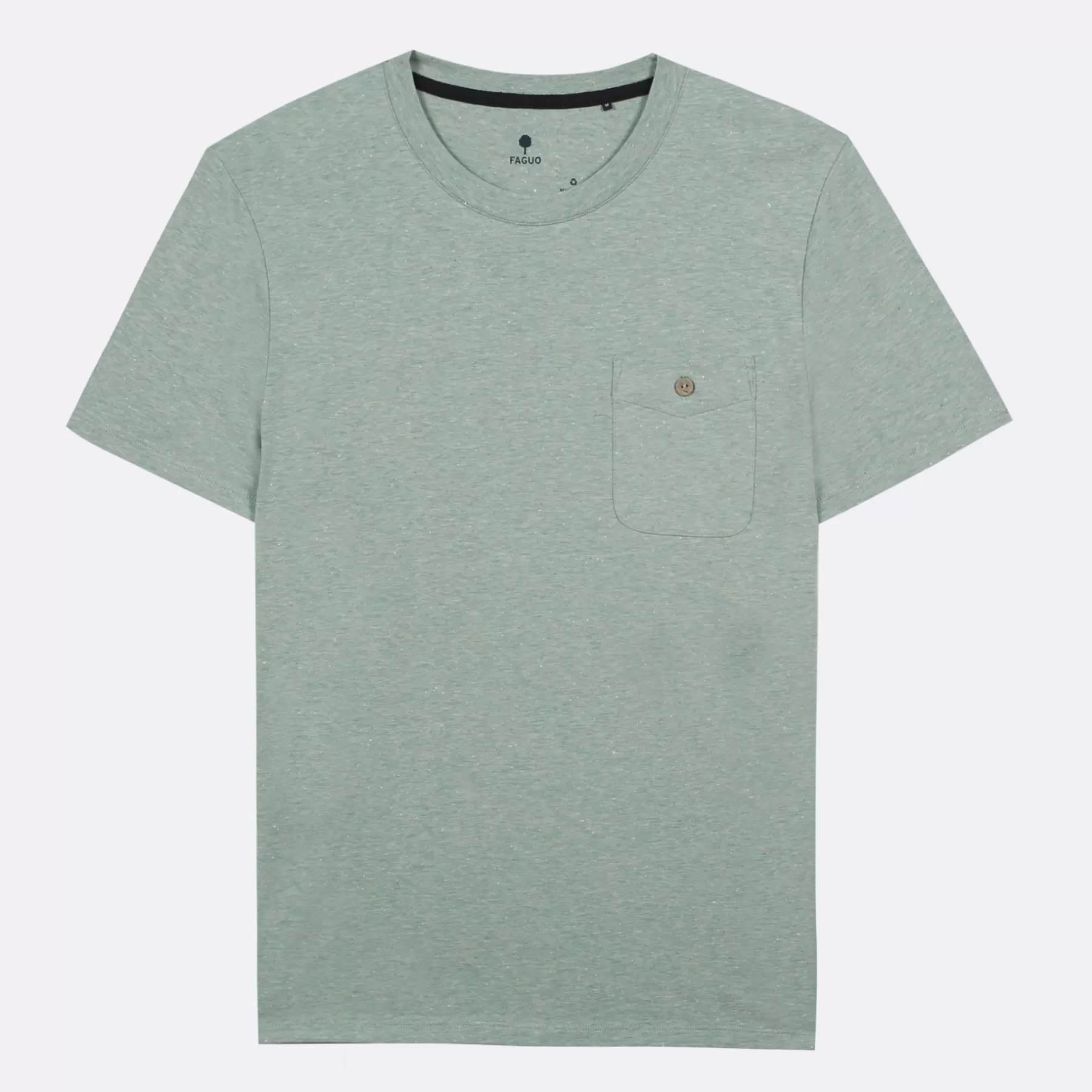 Best Sale Light Green Round Neck T-Shirt Textile