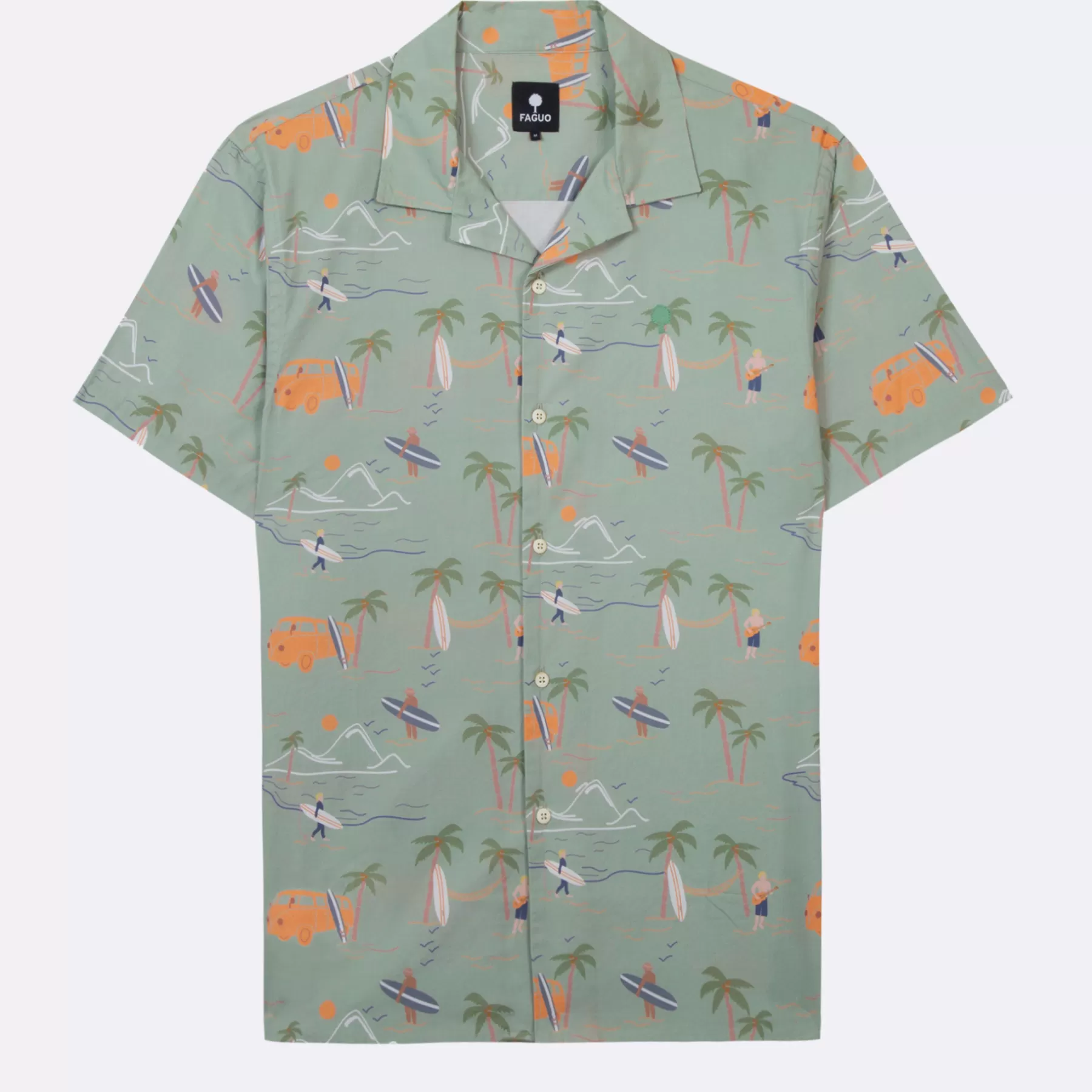 Hot Light Green Short Sleeve Shirt Shirts