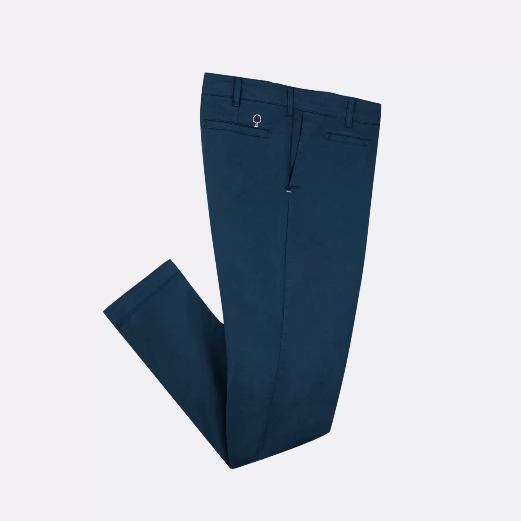 Shop Light Navy Chinos Fitted Cut Chinos & Pants