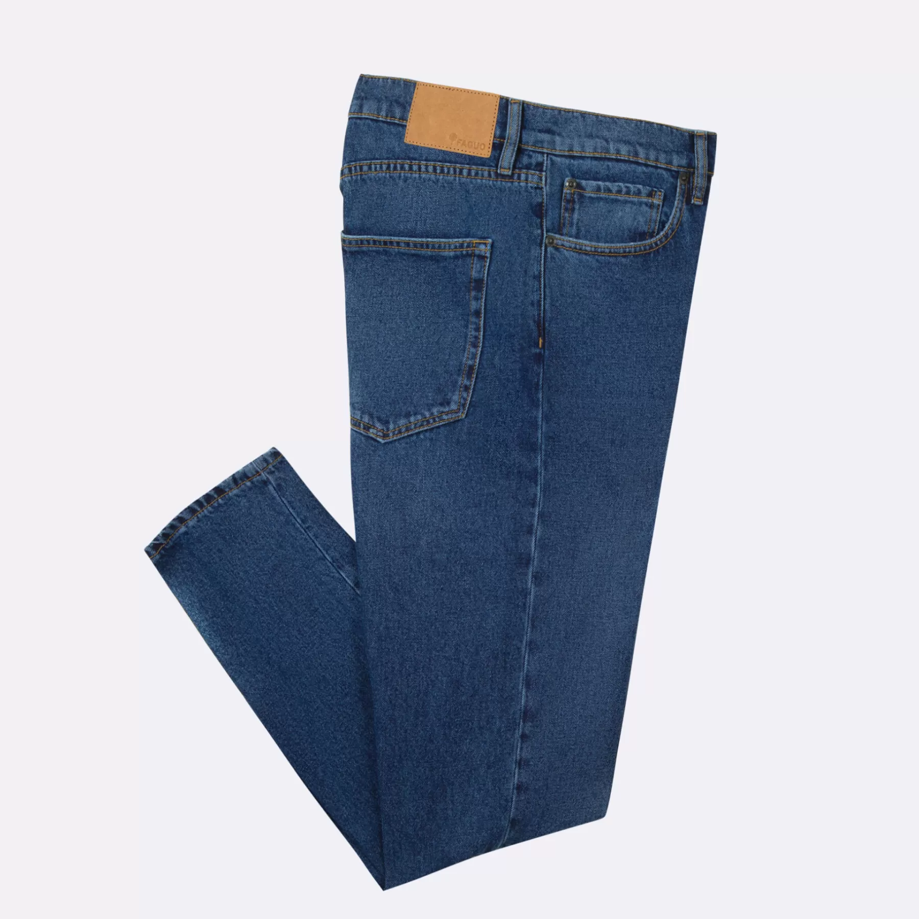 Hot Medium Denim Jean Tapered Cut Jean