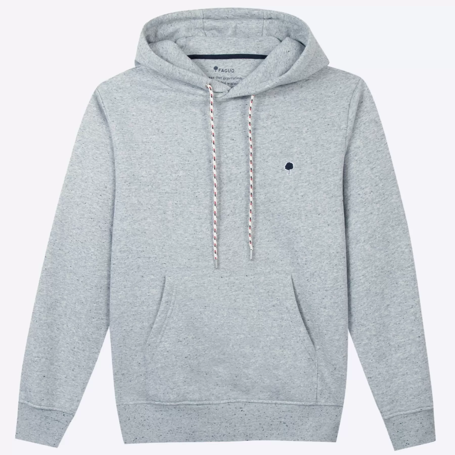 Online Medium Grey Melanged Hoodie Textile