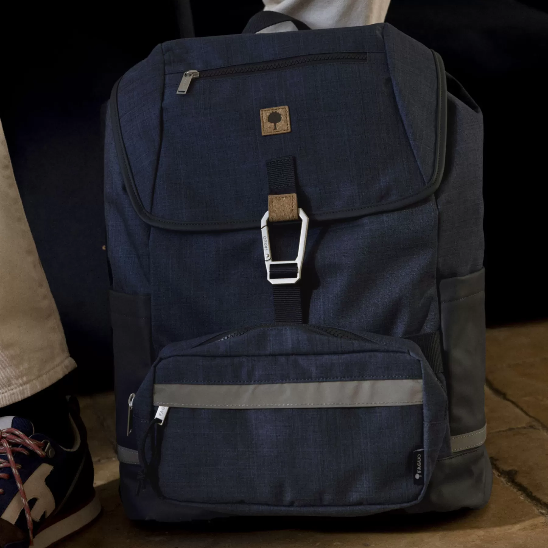 Hot Medium Navy Melange Backpack Backpacks