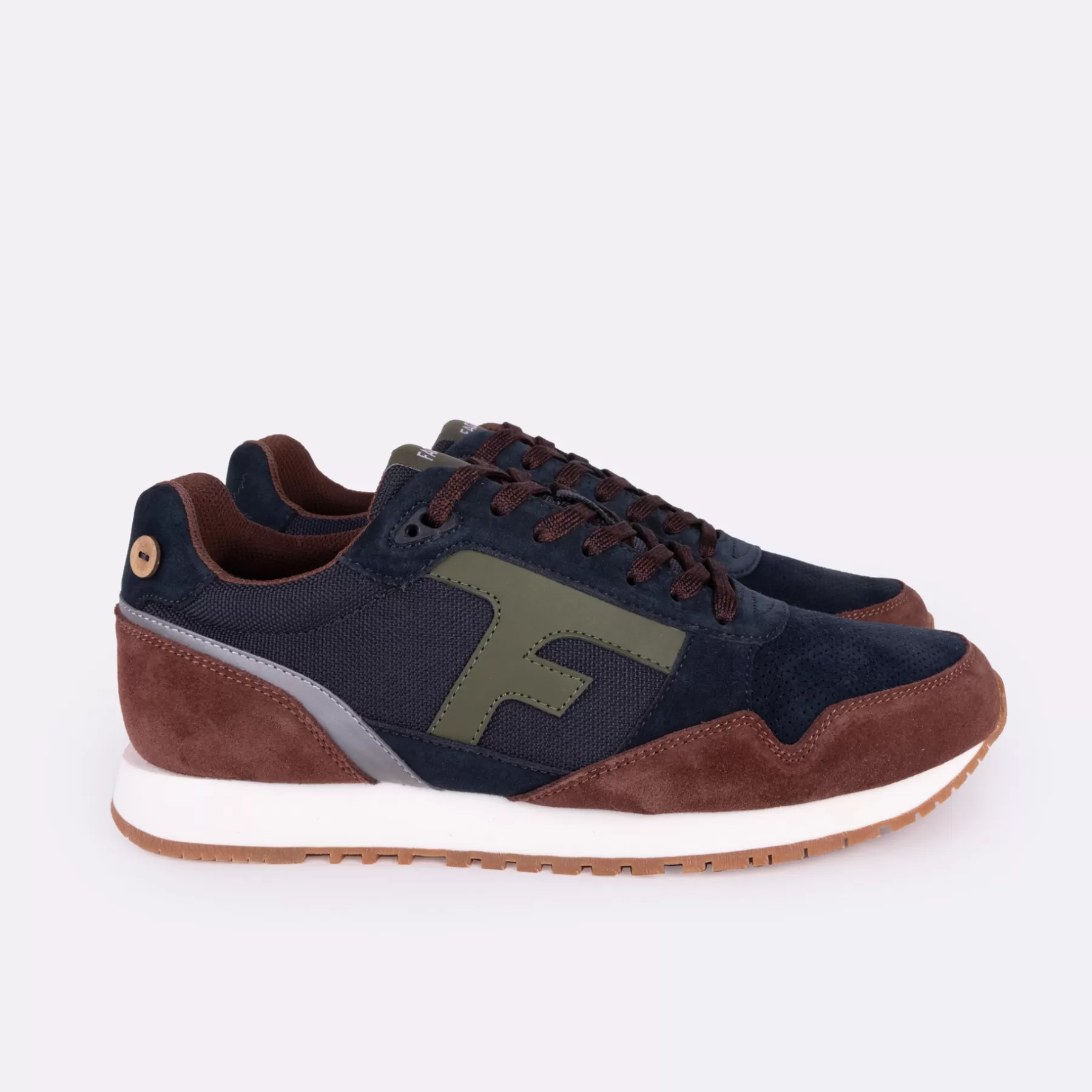 Discount Navy & Brown & Kaki Runnings Man - Shoes