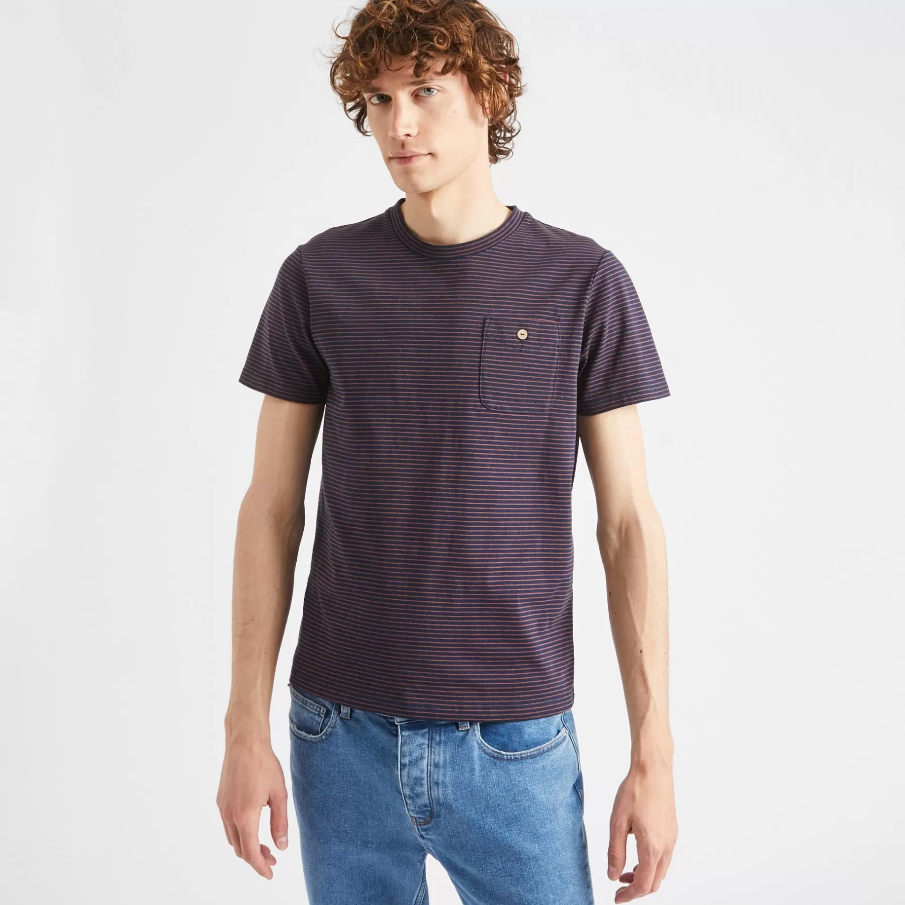 Flash Sale Navy & Ebony Round Neck T-Shirt Faguo T-Shirts