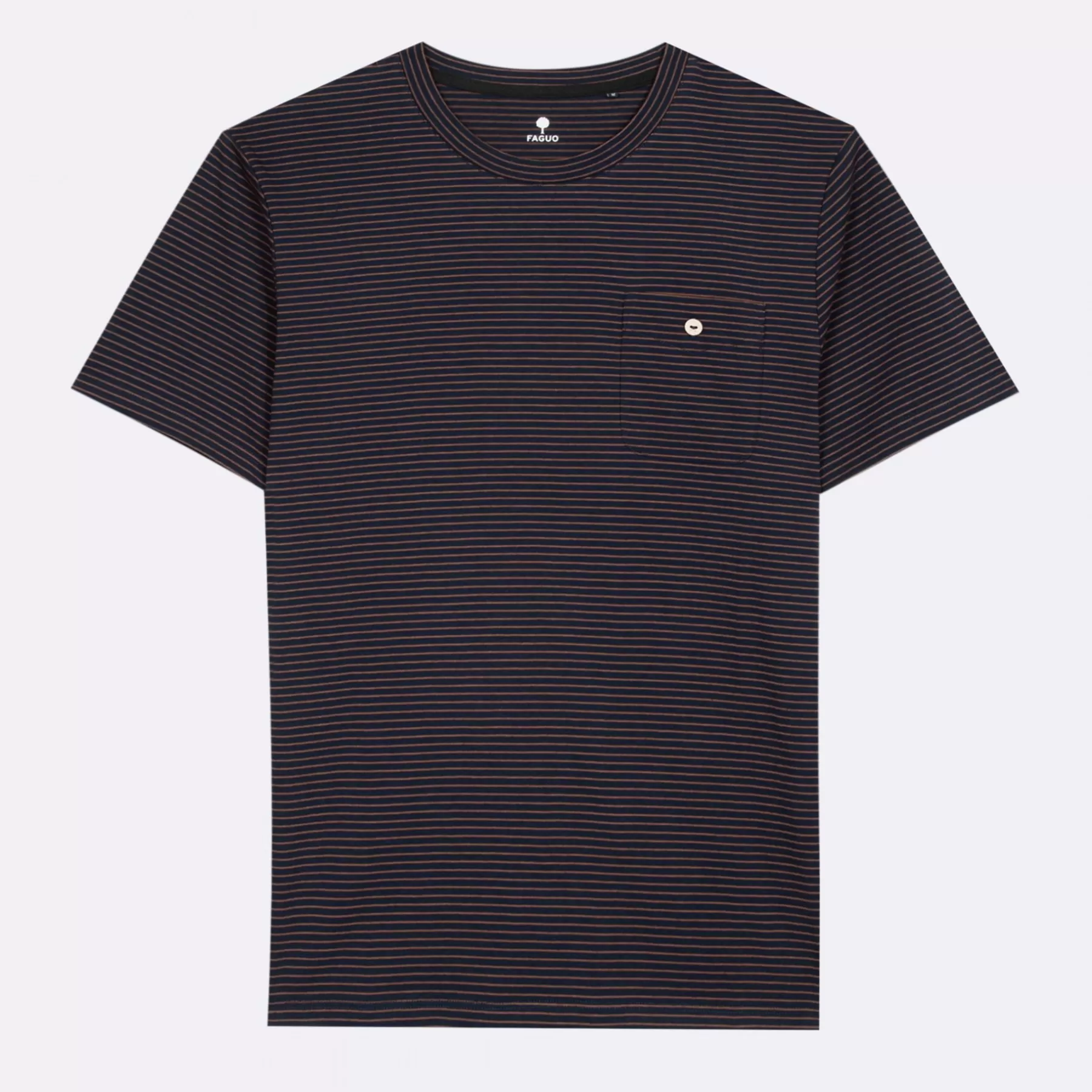 Flash Sale Navy & Ebony Round Neck T-Shirt Faguo T-Shirts