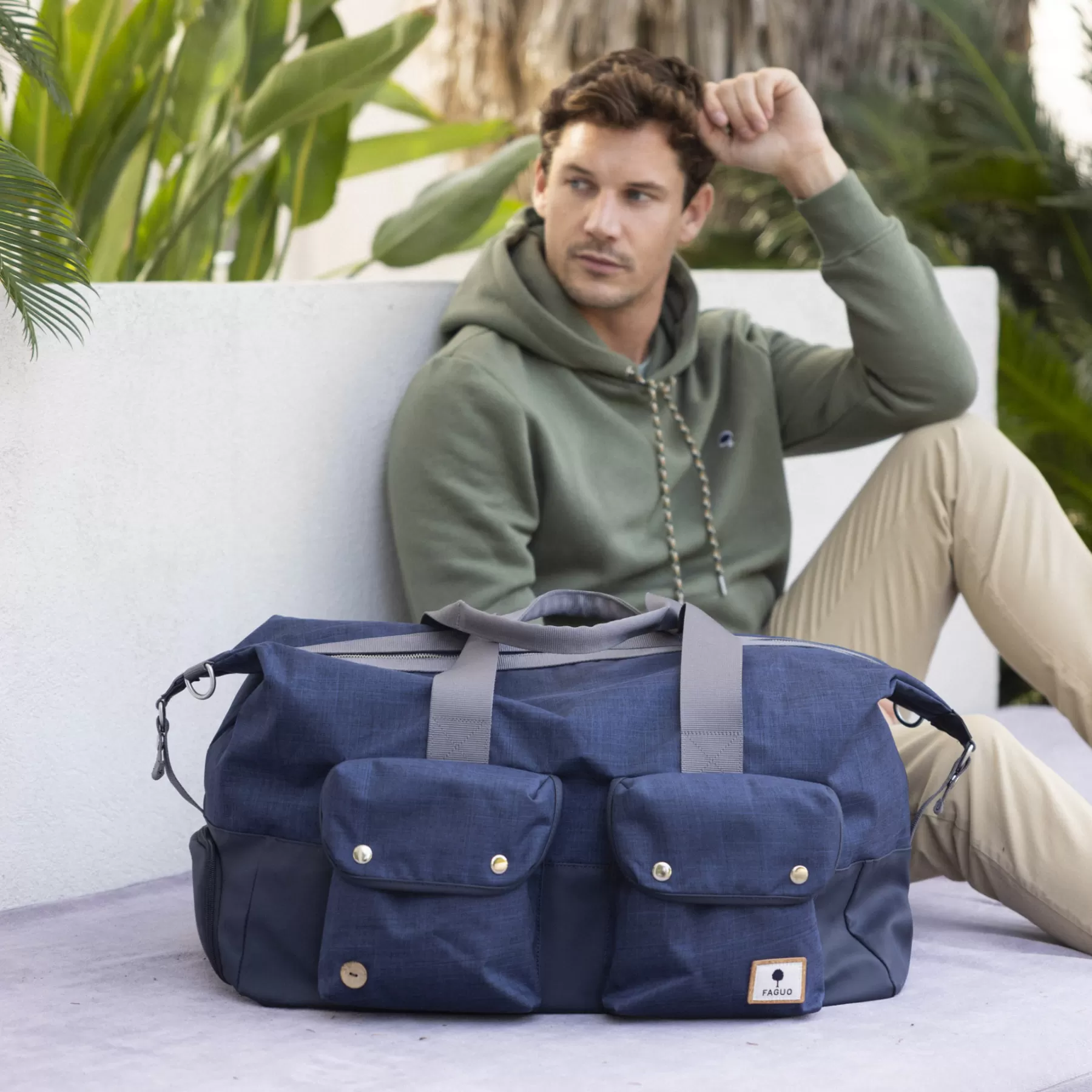 Best Sale Navy & Grey Weekend Bag Week-End Bags