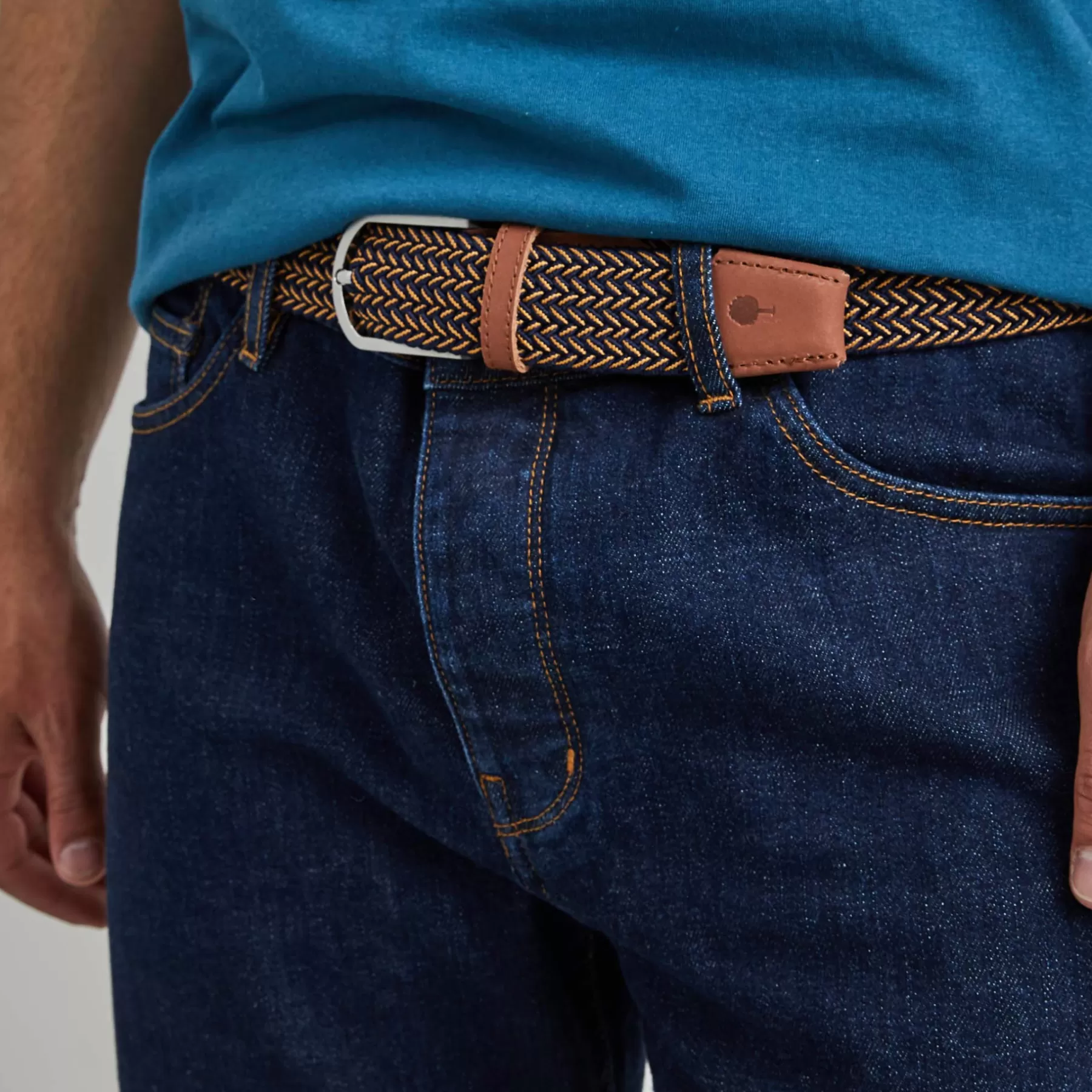 Shop Navy & Ocher Belt Belts