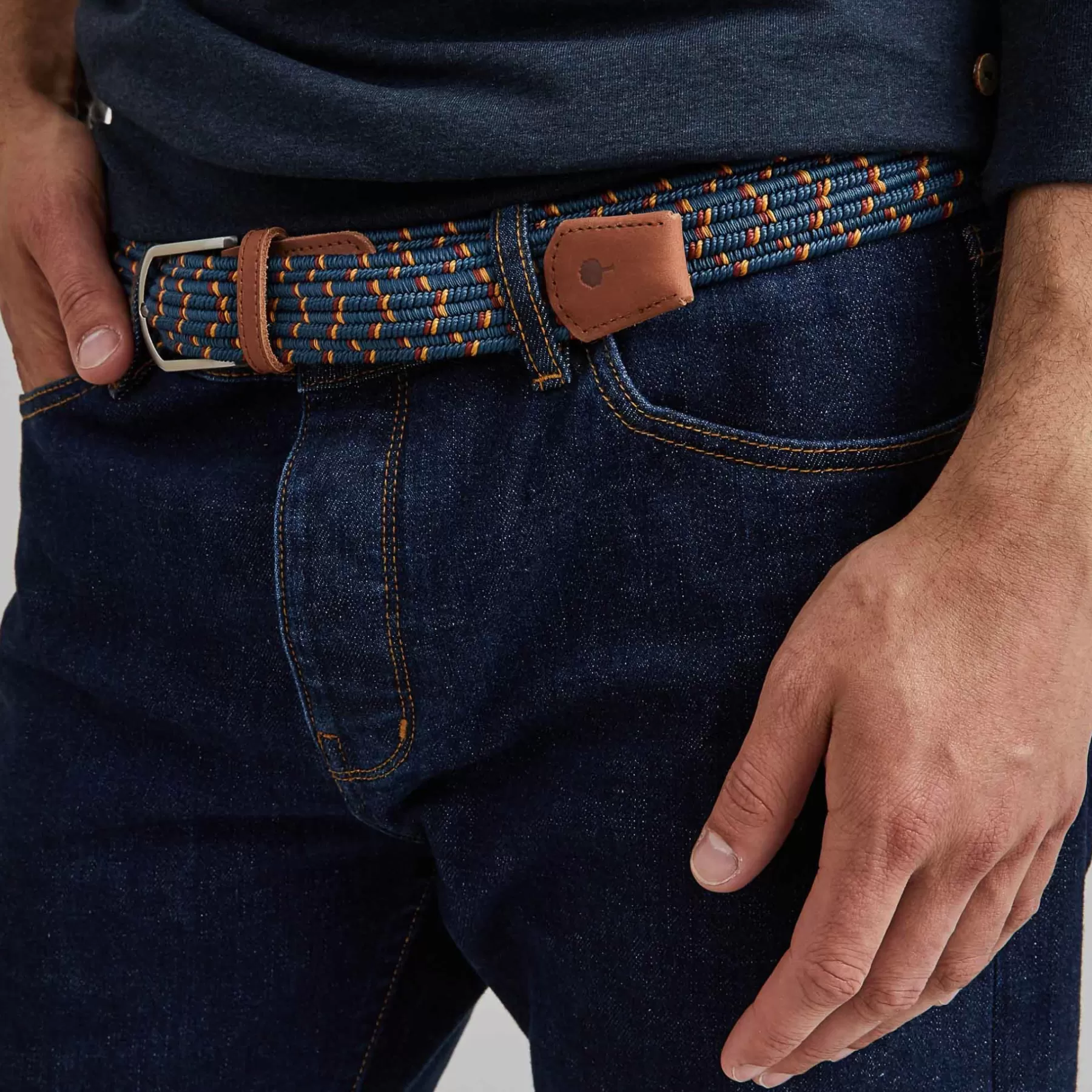 Online Navy & Old Red Belt Belts