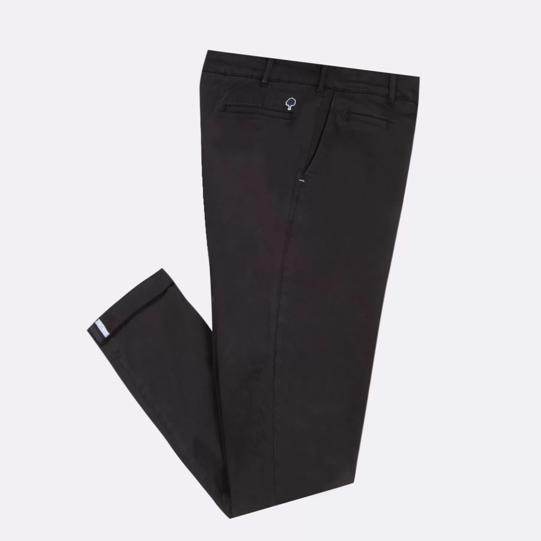 Online Navy Chinos Fitted Cut Textile