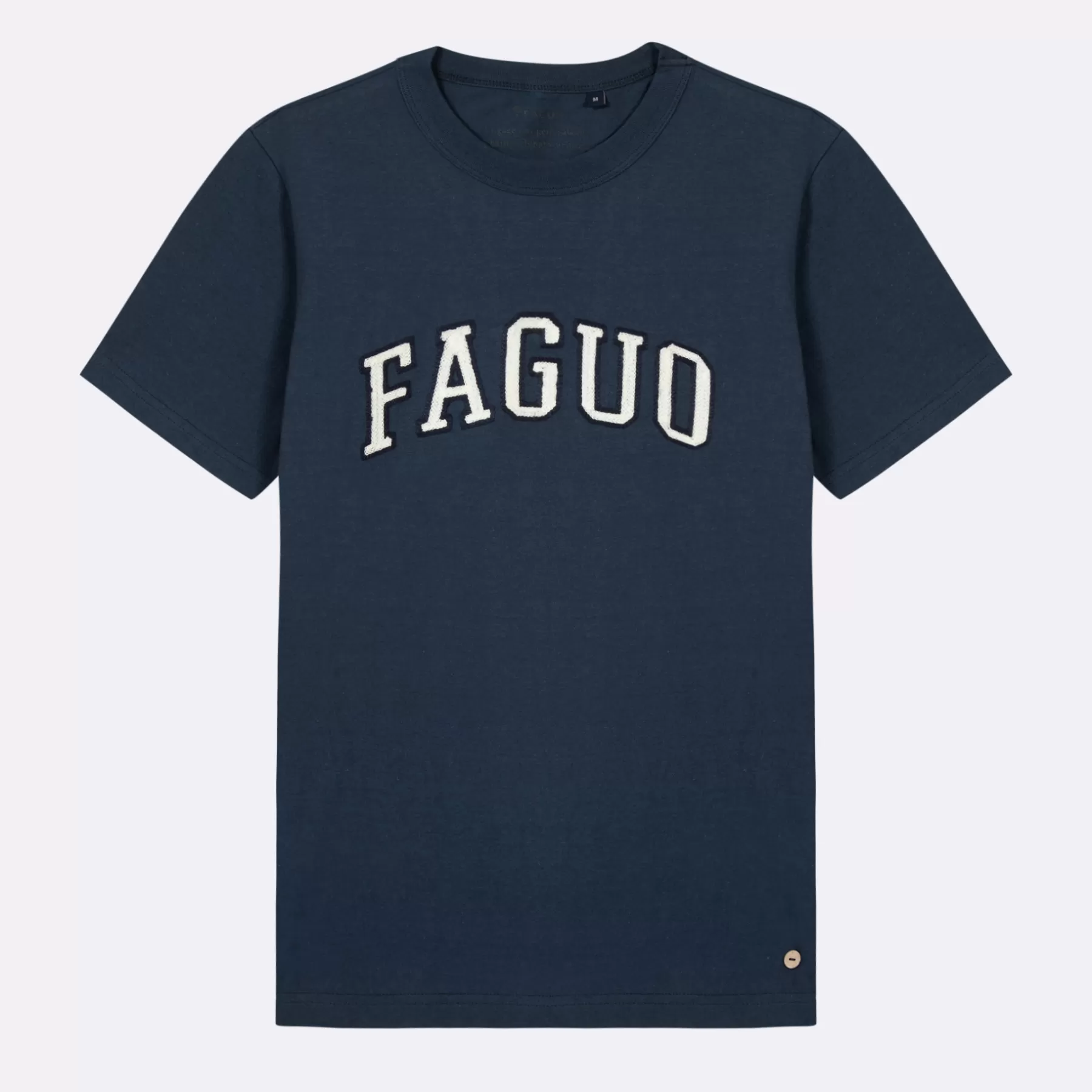 Cheap Navy Round Neck T-Shirt Faguo T-Shirts