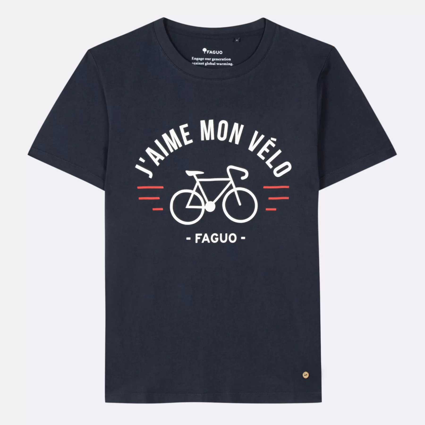 Clearance Navy Round Neck T-Shirt J'Aime Mon V Lo Faguo T-Shirts