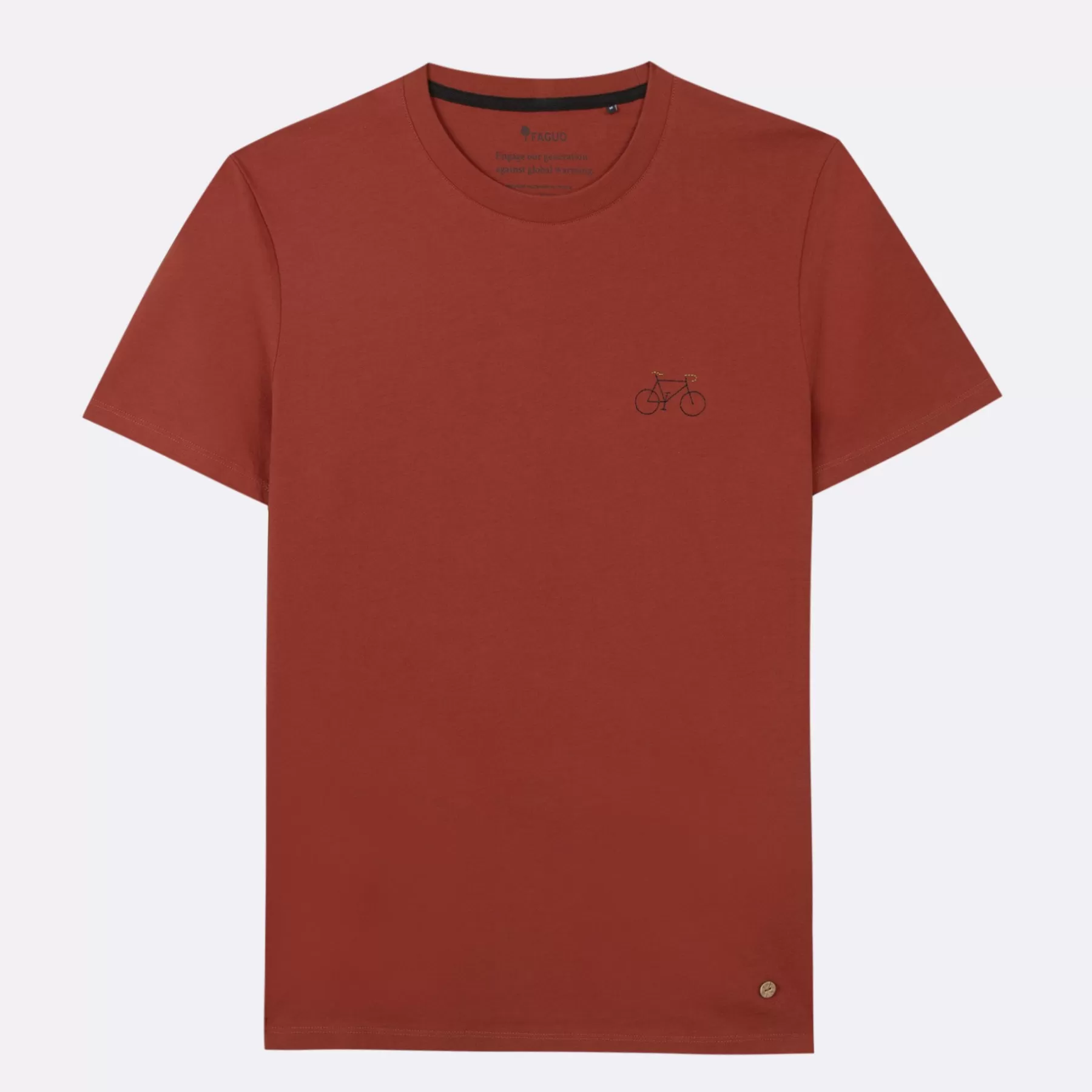 Discount Old Red Round Neck T-Shirt Faguo T-Shirts