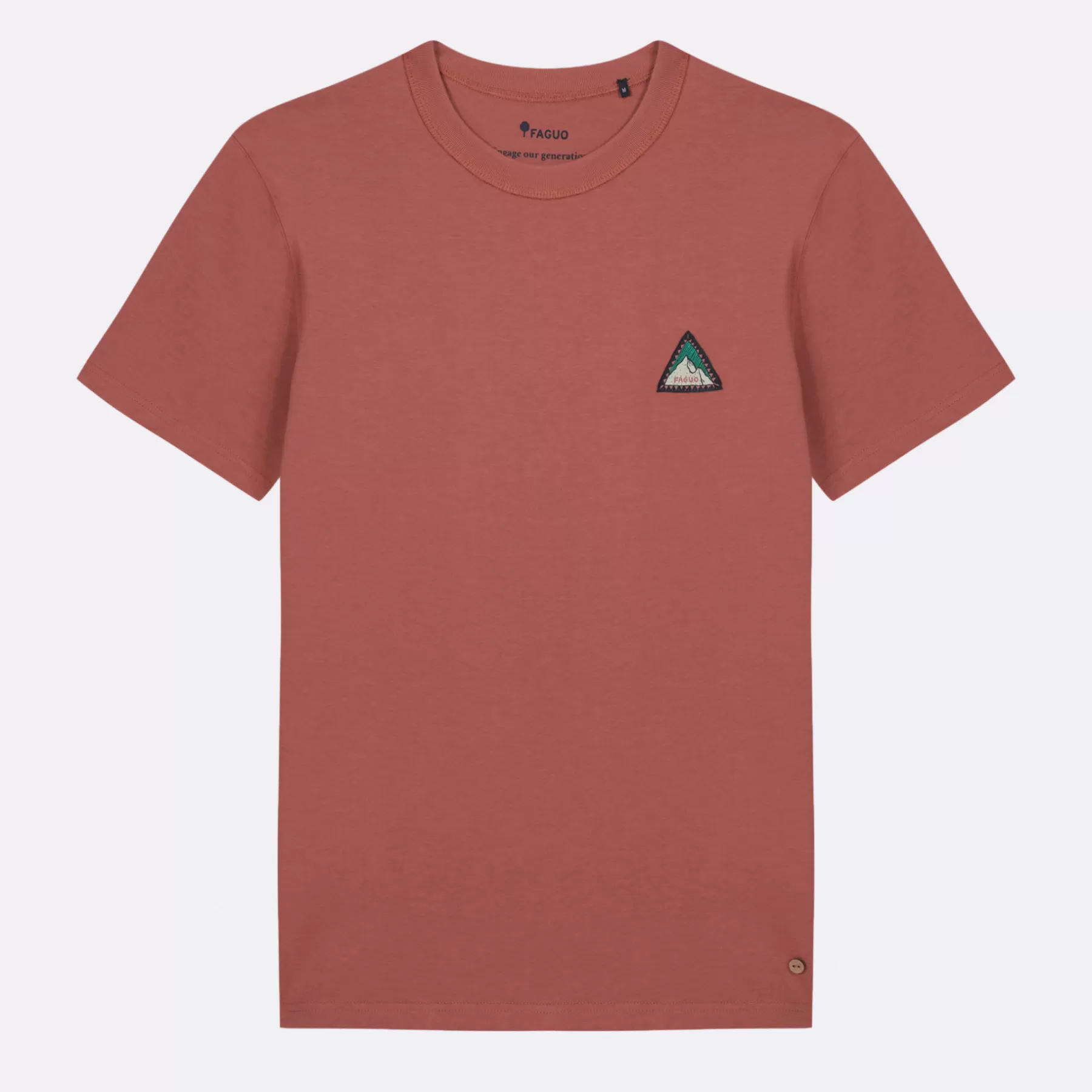 Discount Pink Round Neck T-Shirt Faguo T-Shirts