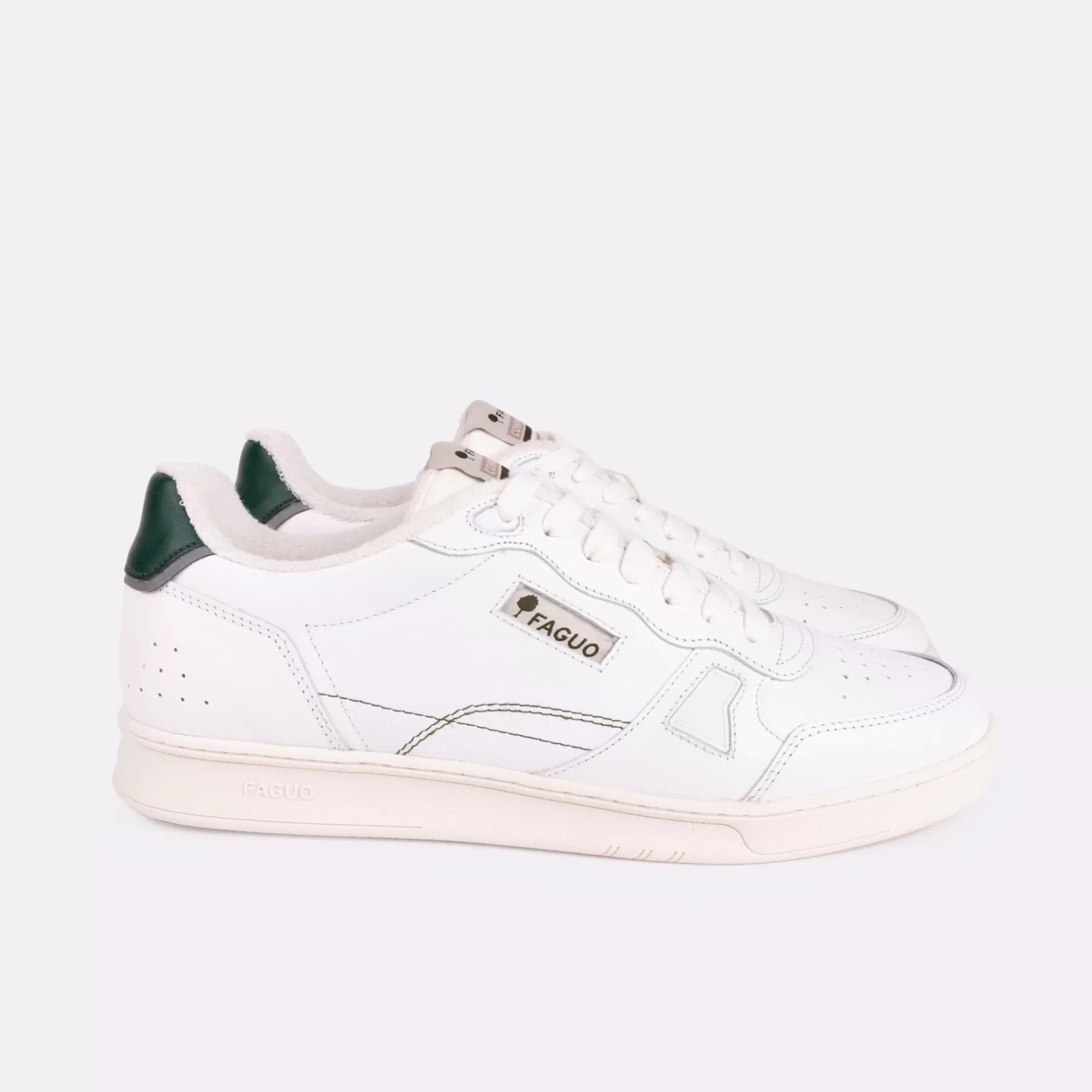 Best White & Dark Green Baskets Man - Shoes